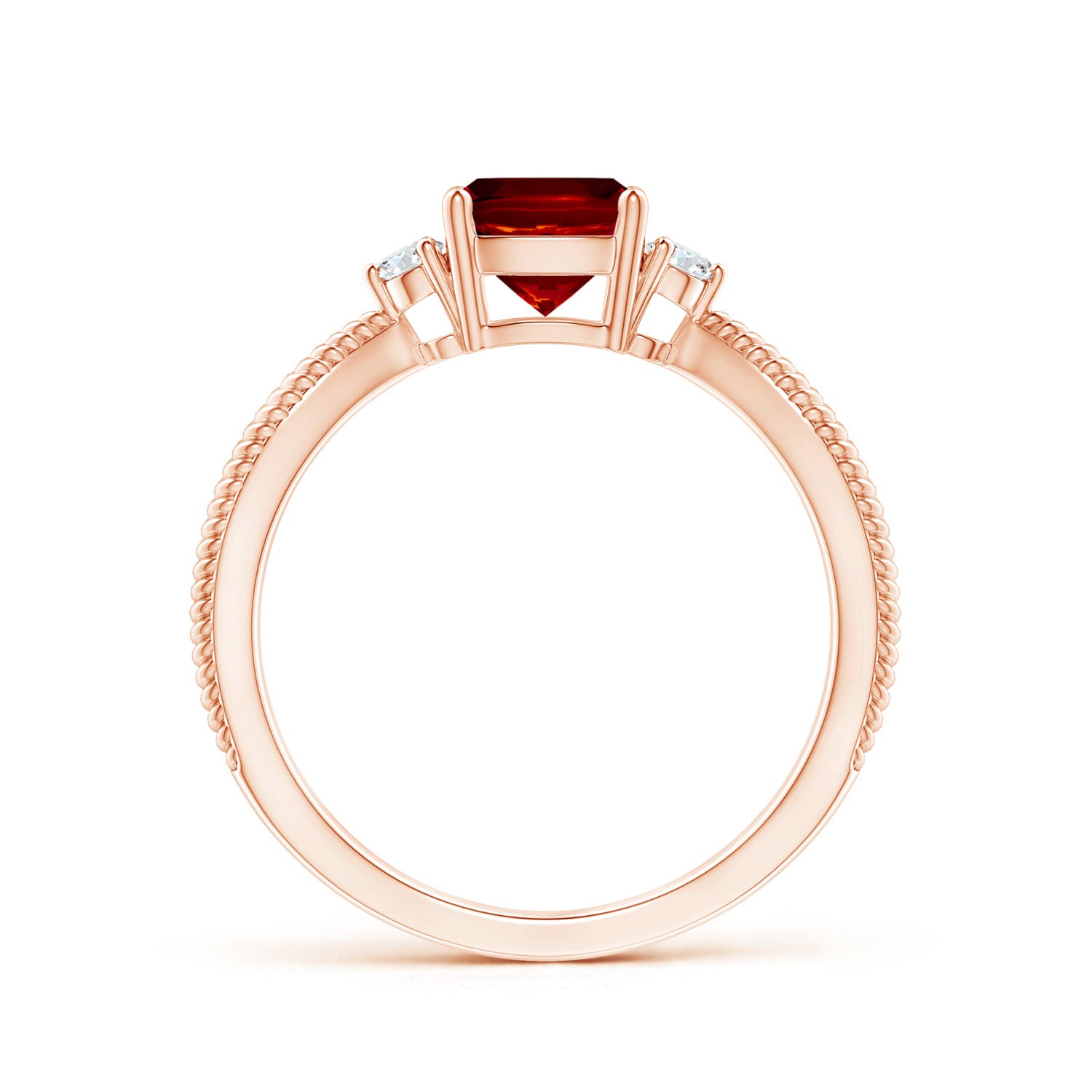 AAAA - Ruby / 1.04 CT / 14 KT Rose Gold