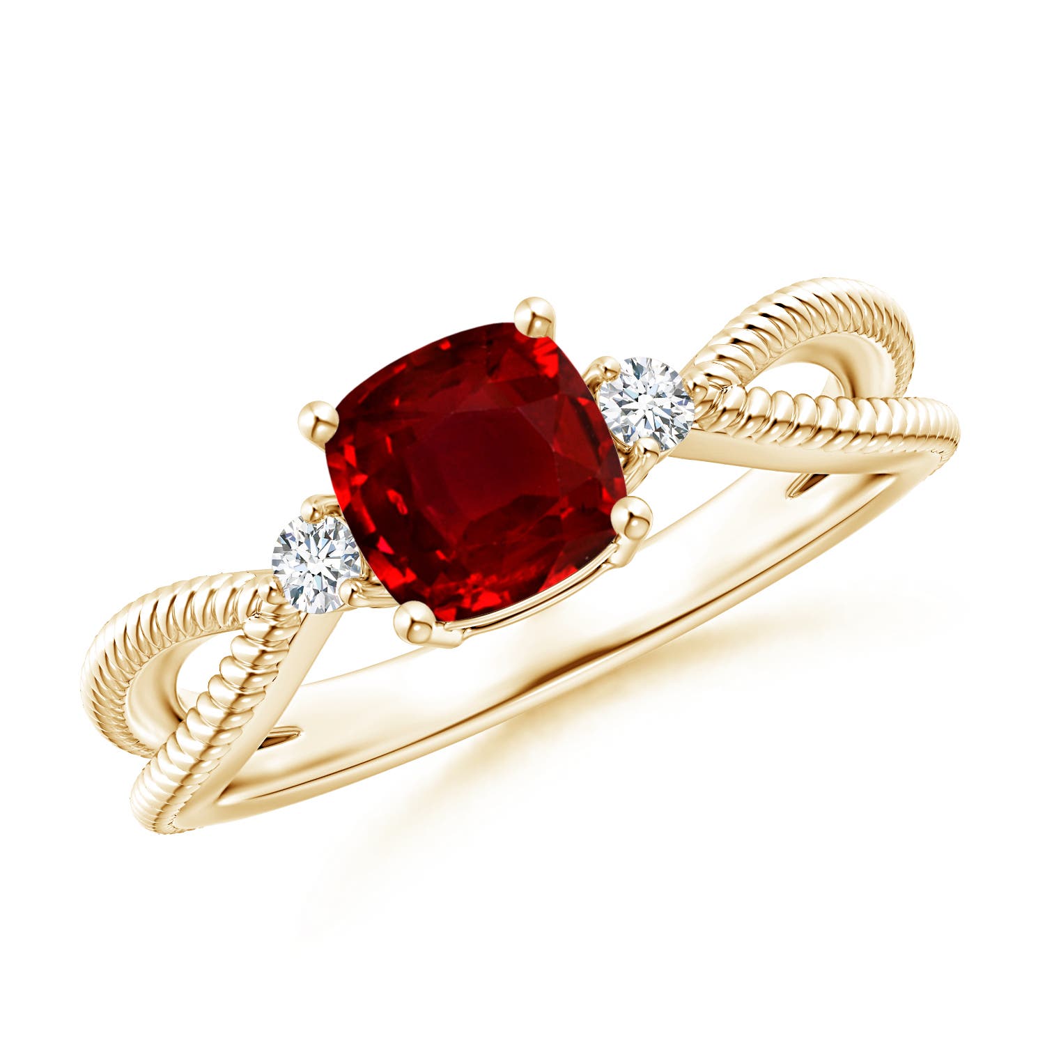 AAAA - Ruby / 1.04 CT / 14 KT Yellow Gold