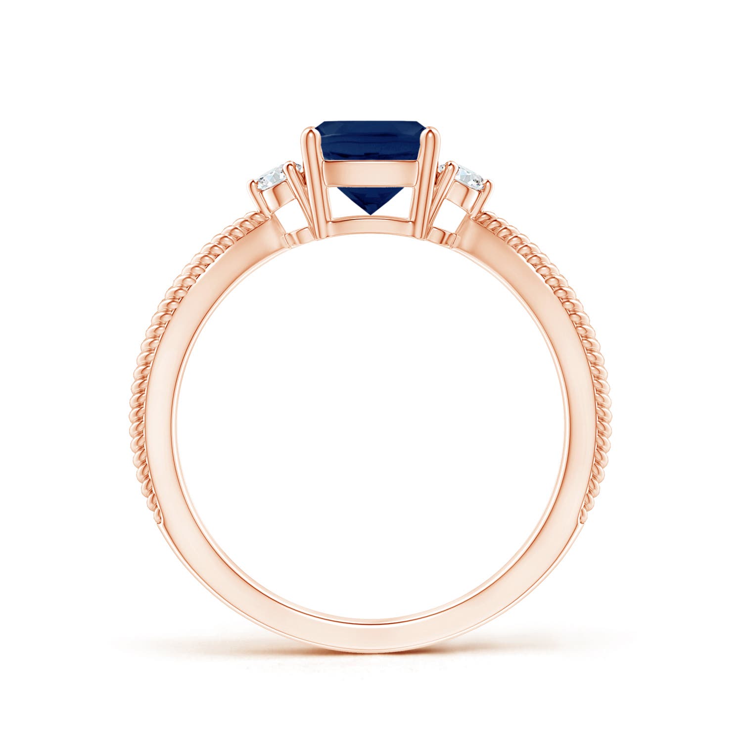 A - Blue Sapphire / 1.09 CT / 14 KT Rose Gold