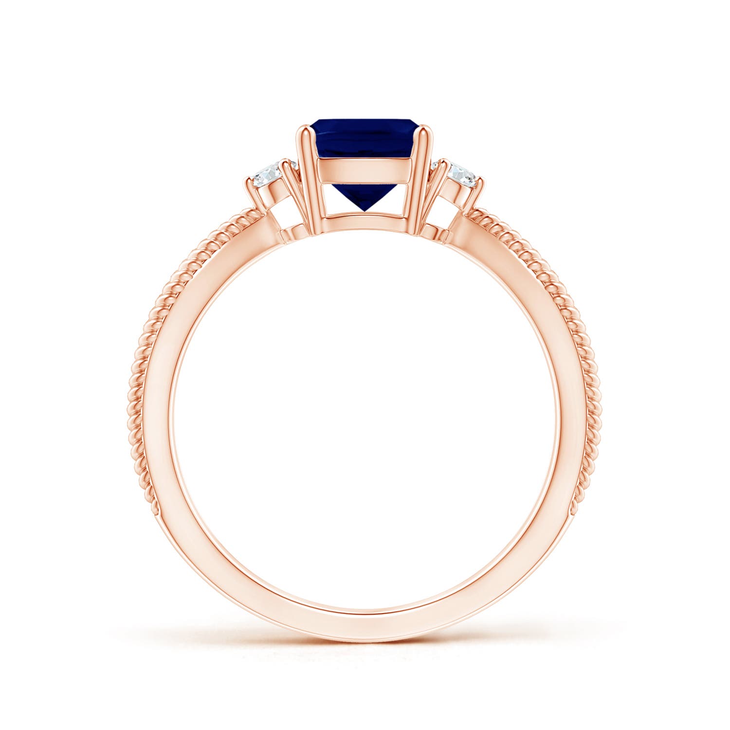 AA - Blue Sapphire / 1.09 CT / 14 KT Rose Gold