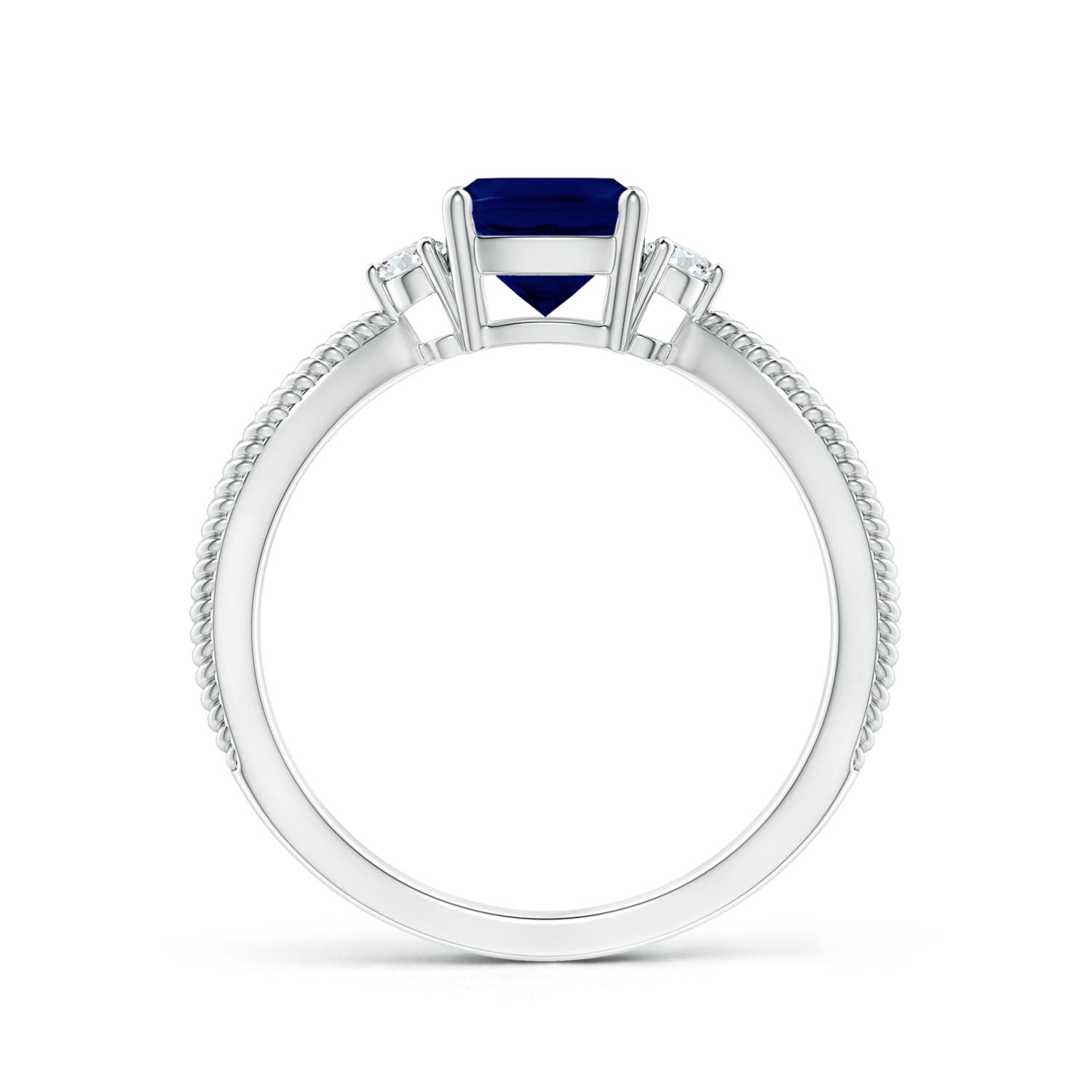 AA - Blue Sapphire / 1.09 CT / 14 KT White Gold