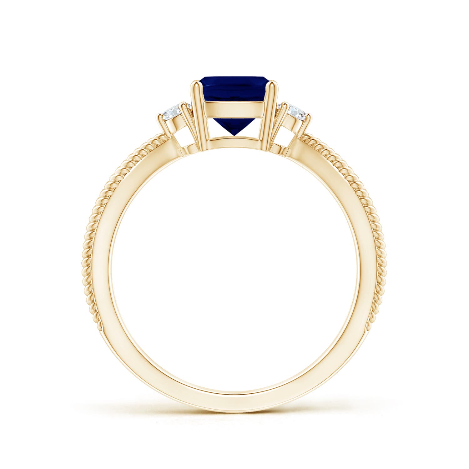 AA - Blue Sapphire / 1.09 CT / 14 KT Yellow Gold