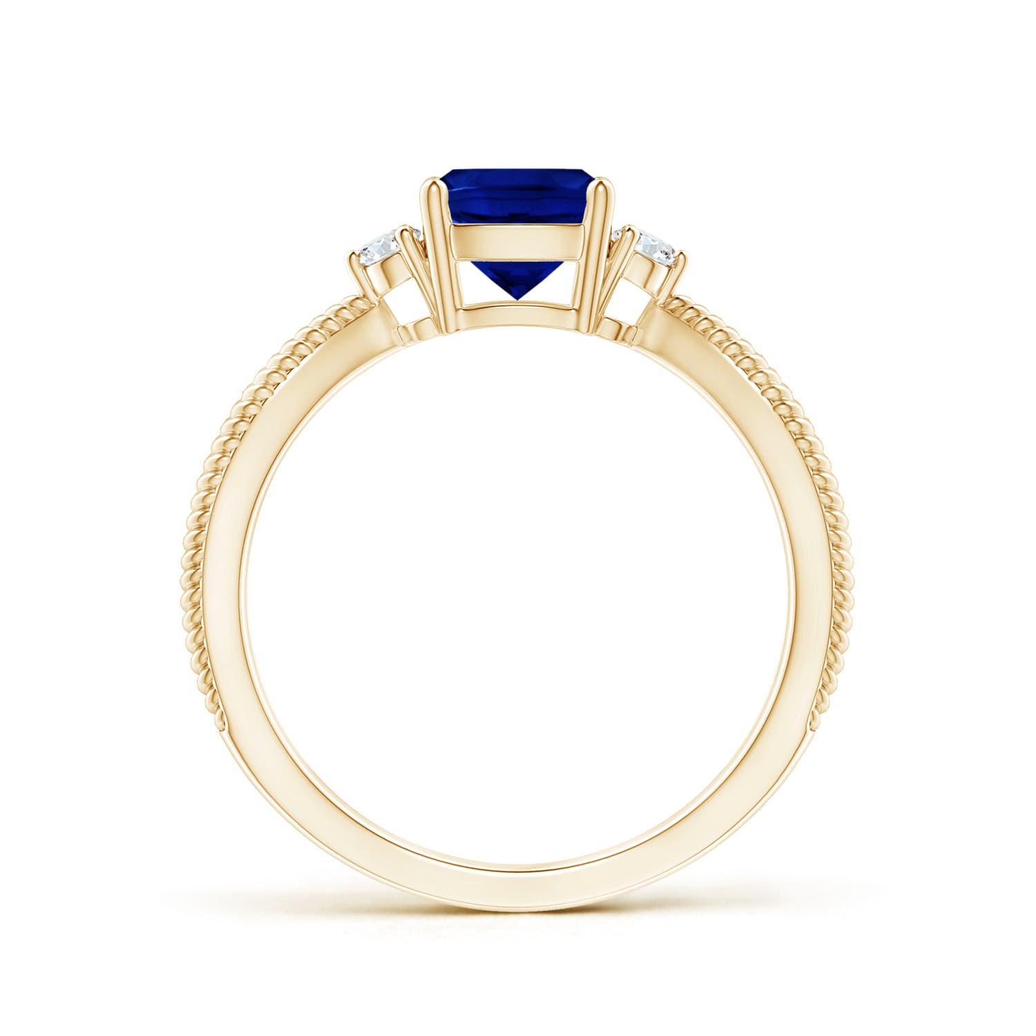 AAAA - Blue Sapphire / 1.09 CT / 14 KT Yellow Gold