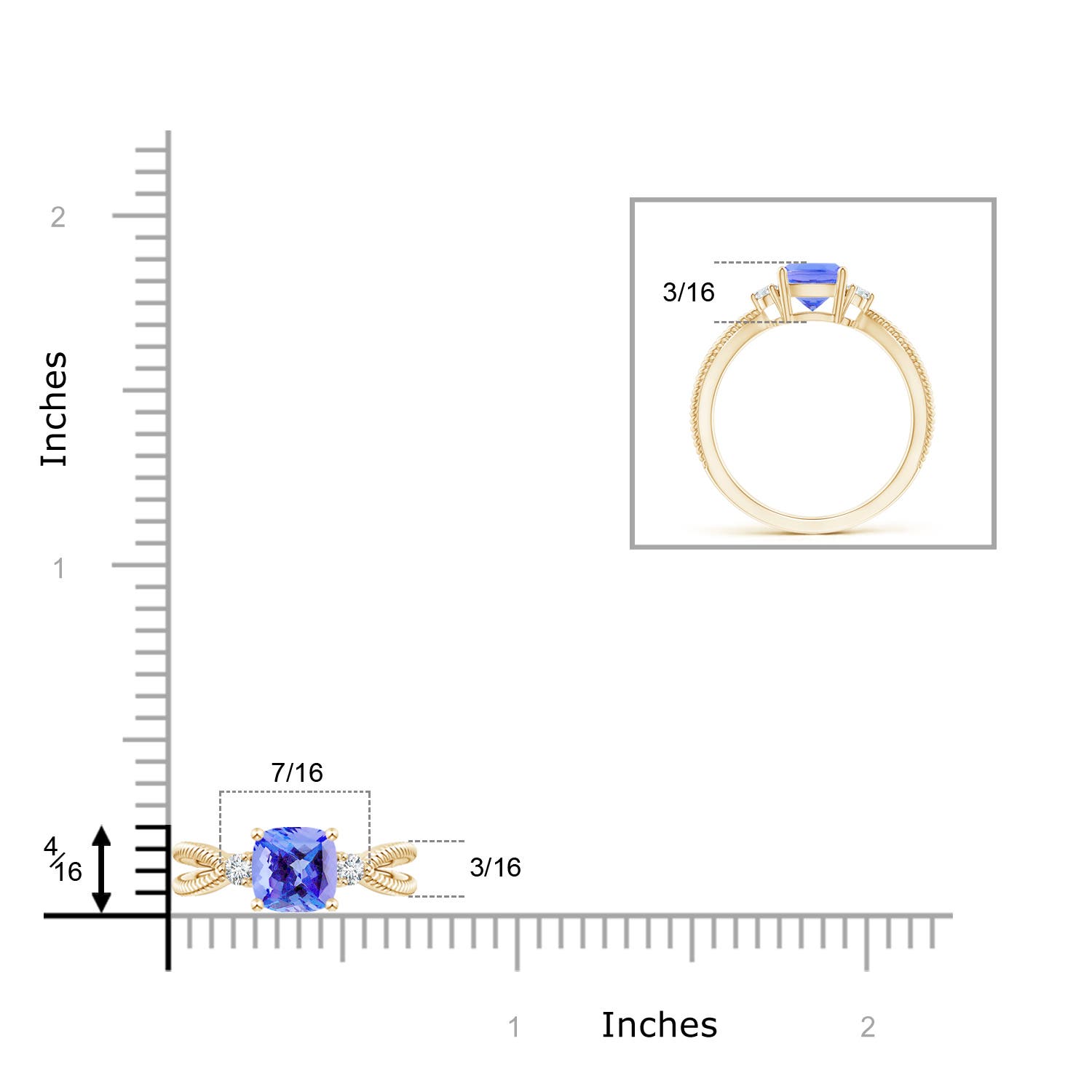 AA - Tanzanite / 1.14 CT / 14 KT Yellow Gold