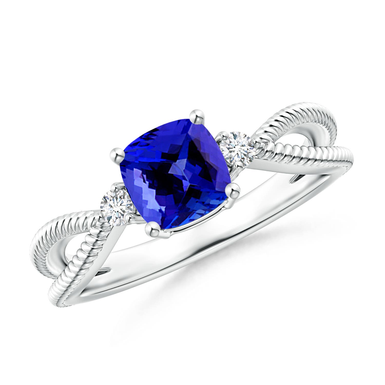 AAAA - Tanzanite / 1.14 CT / 14 KT White Gold