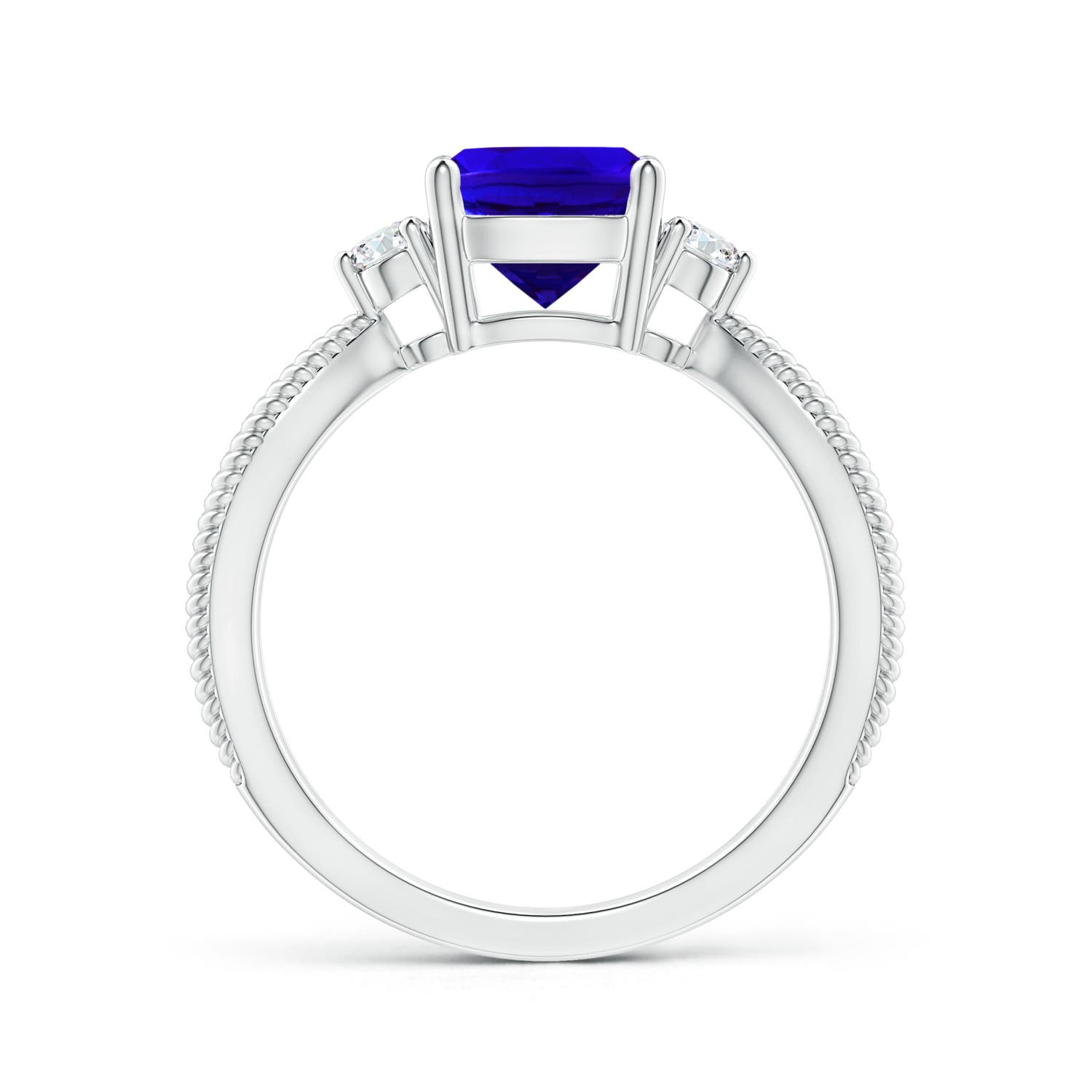 AAAA - Tanzanite / 1.65 CT / 14 KT White Gold