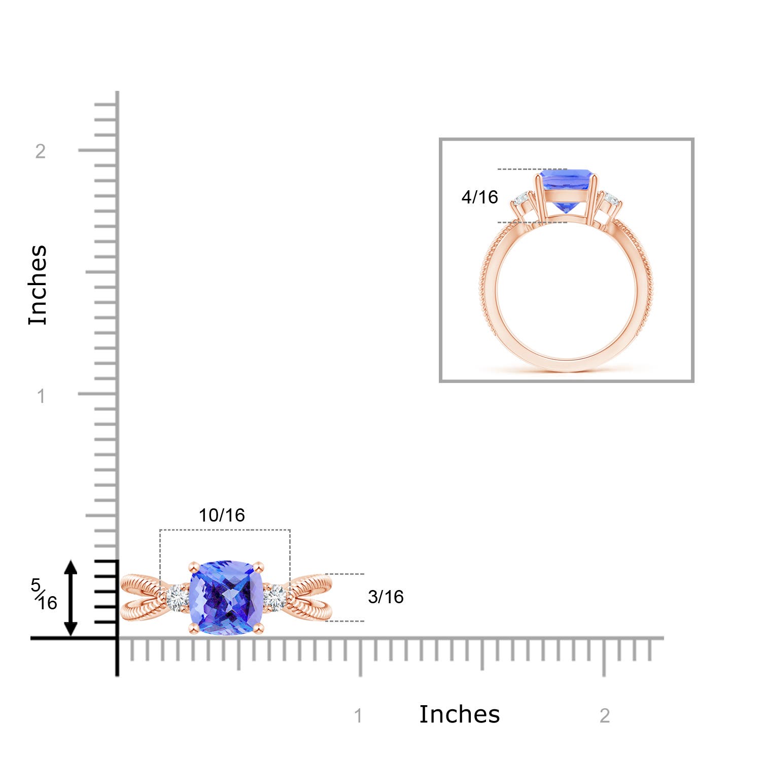 AA - Tanzanite / 2.34 CT / 14 KT Rose Gold