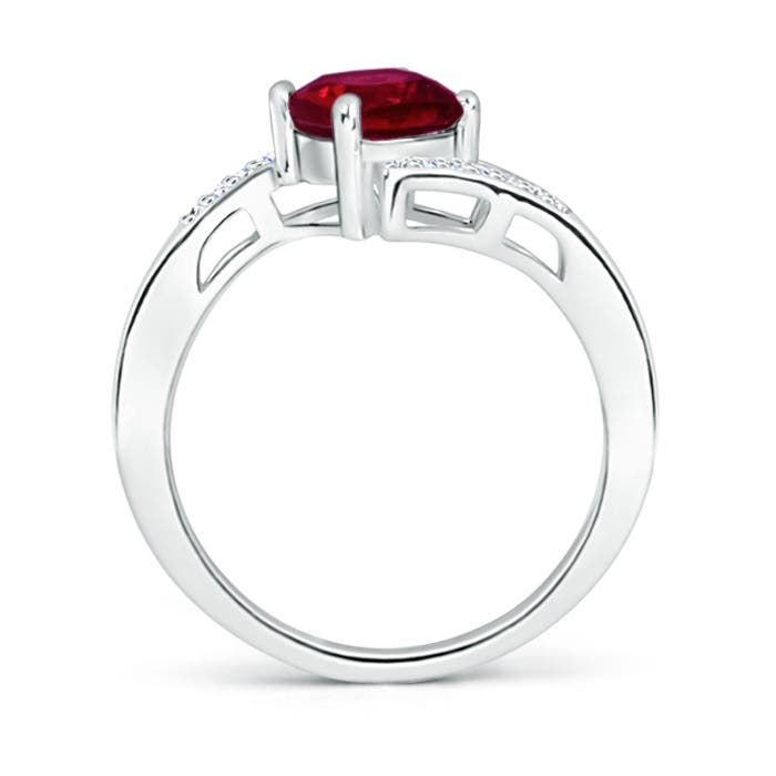 A - Ruby / 1.02 CT / 14 KT White Gold