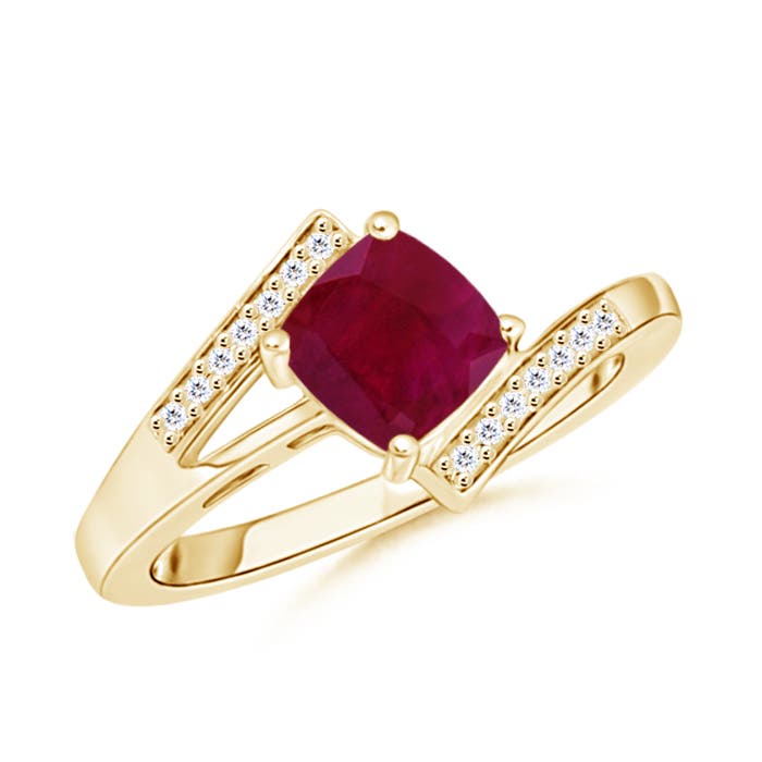 A - Ruby / 1.02 CT / 14 KT Yellow Gold