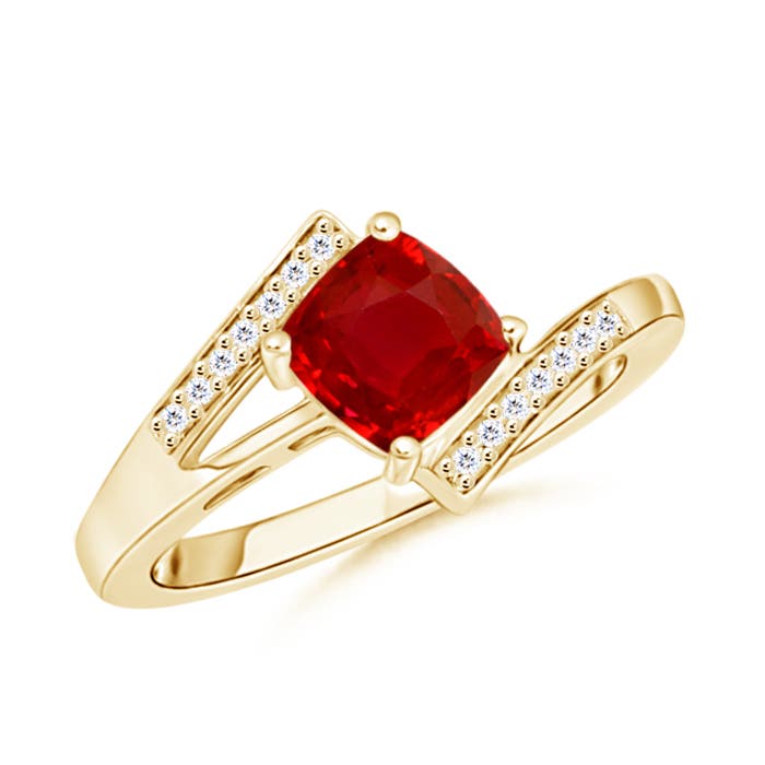 AAA - Ruby / 1.02 CT / 14 KT Yellow Gold