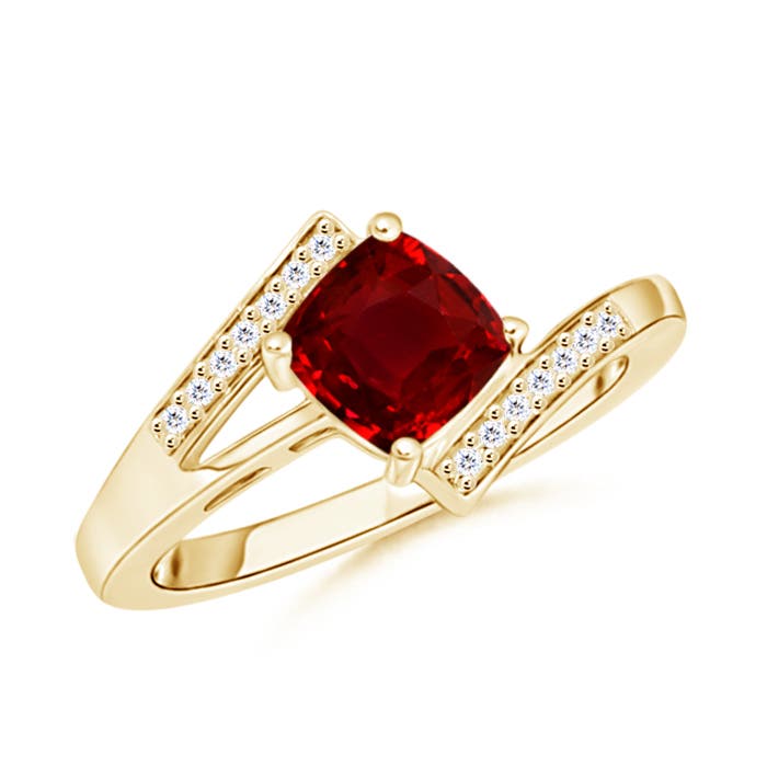 AAAA - Ruby / 1.02 CT / 14 KT Yellow Gold