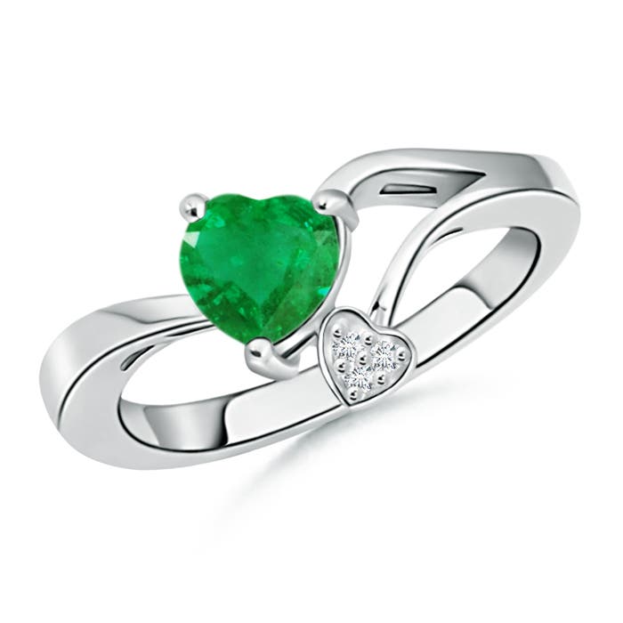 AA - Emerald / 0.62 CT / 14 KT White Gold