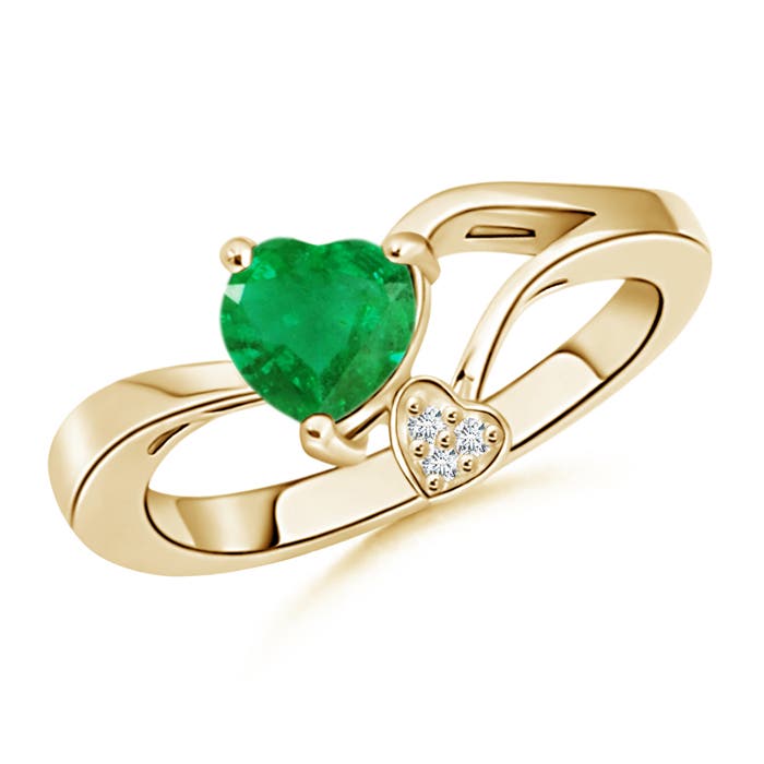 AA - Emerald / 0.62 CT / 14 KT Yellow Gold