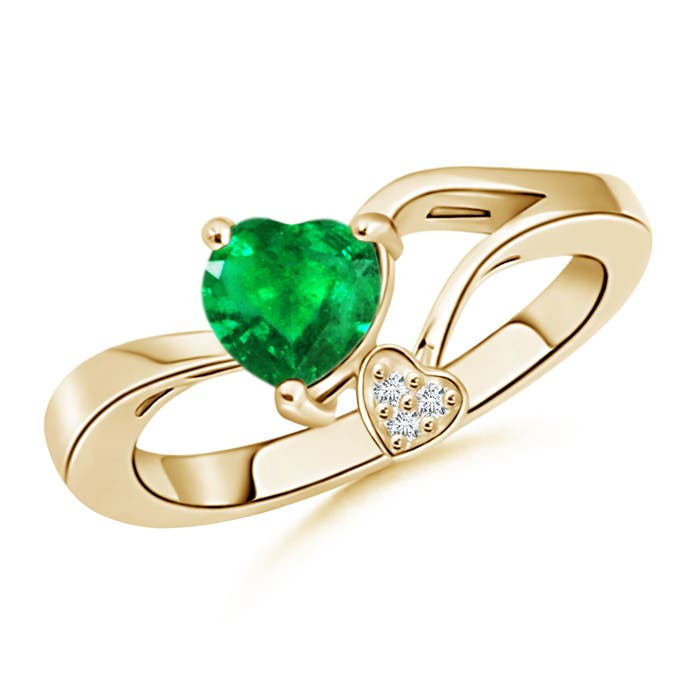 AAA - Emerald / 0.62 CT / 14 KT Yellow Gold