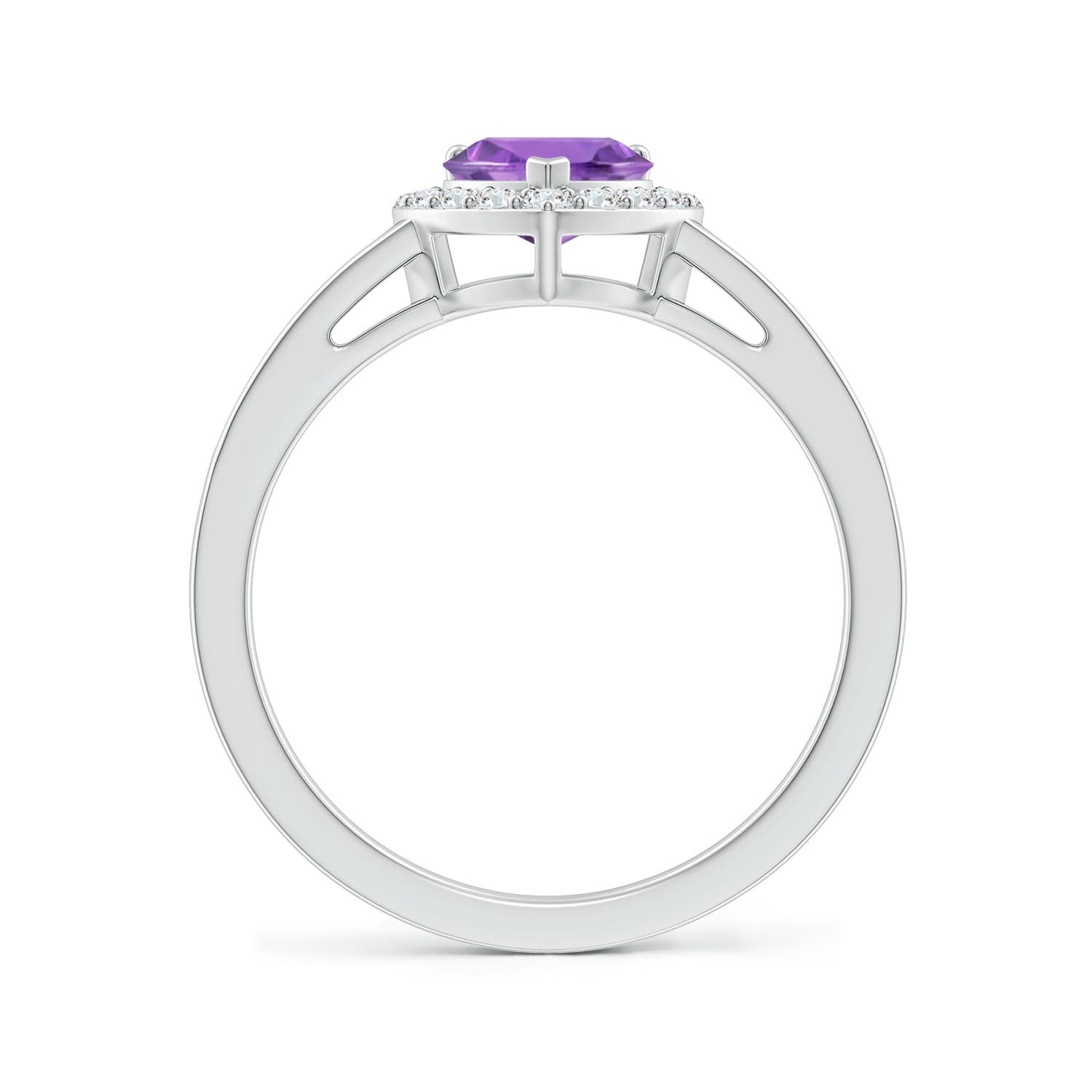 A - Amethyst / 0.98 CT / 14 KT White Gold