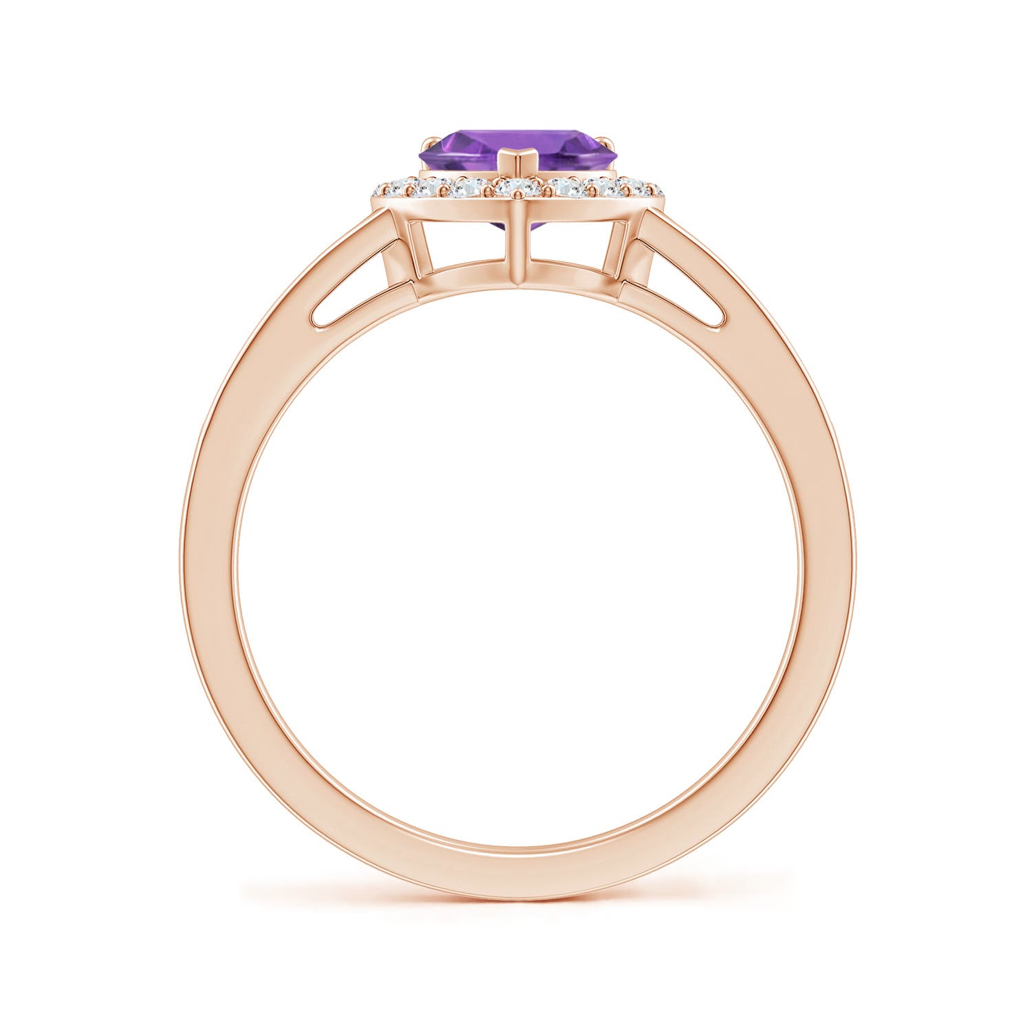 AA - Amethyst / 0.98 CT / 14 KT Rose Gold