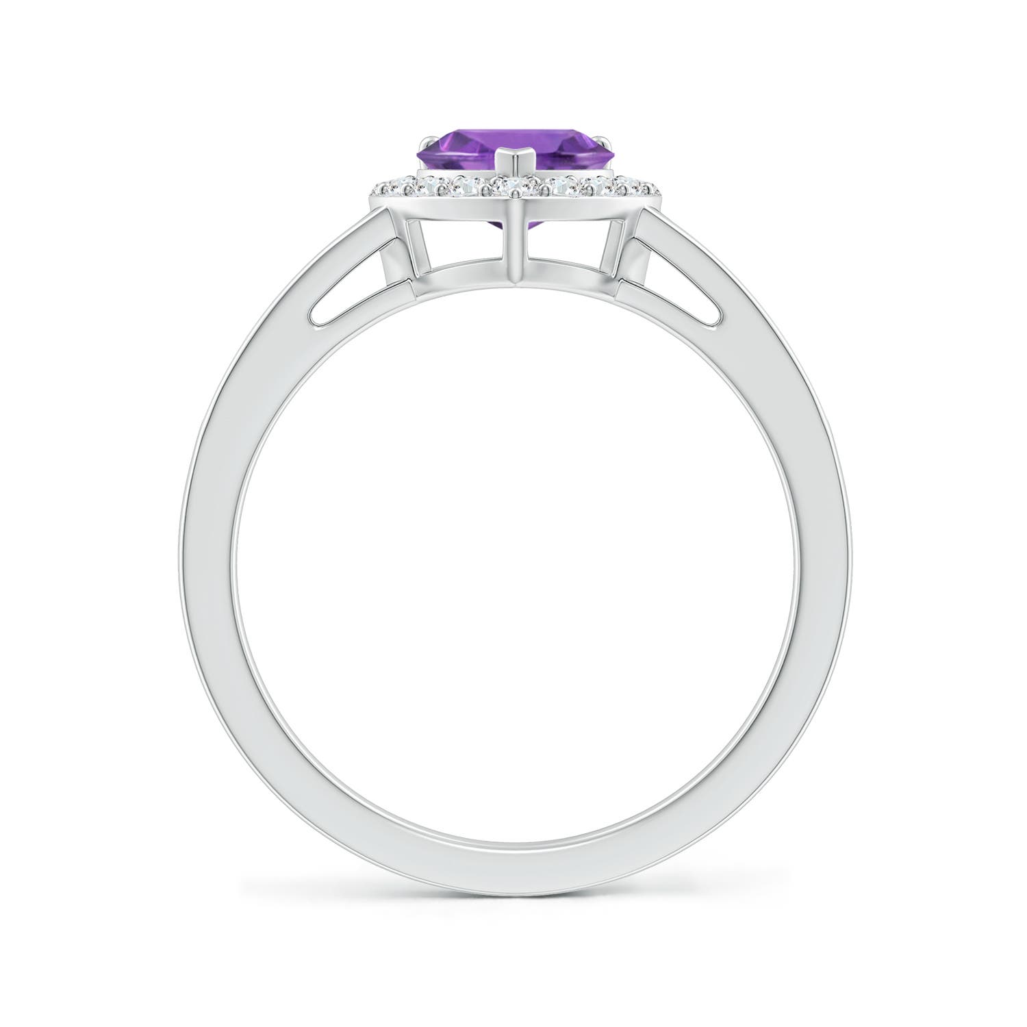 AA - Amethyst / 0.98 CT / 14 KT White Gold