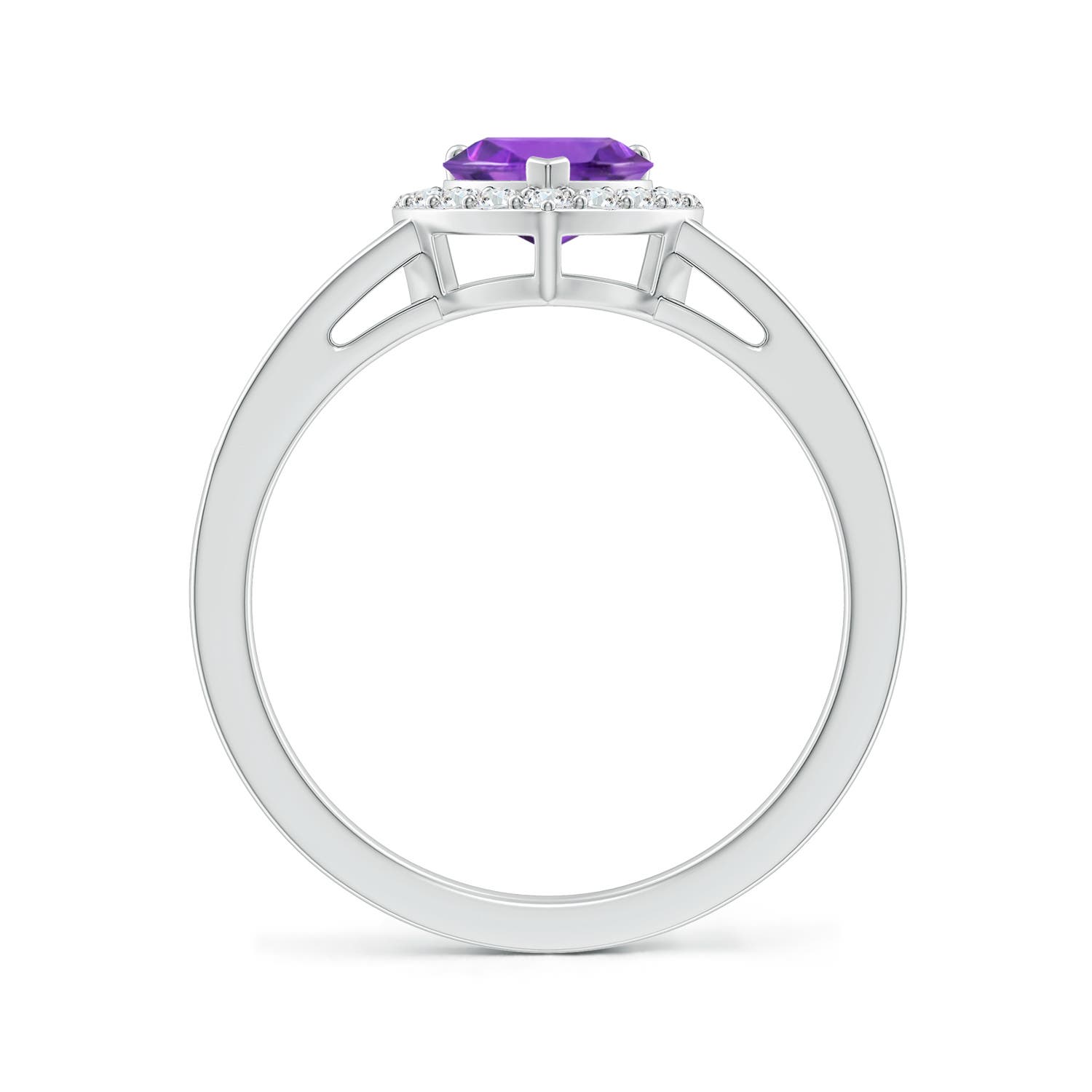 AAA - Amethyst / 0.98 CT / 14 KT White Gold