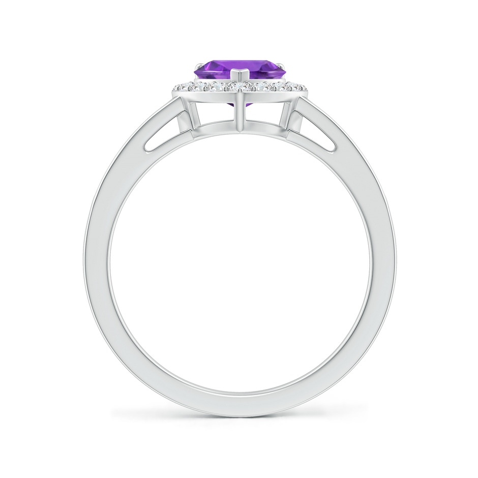 6mm AAA Heart-Shaped Amethyst Halo Ring with Diamond Accents in White Gold side 199