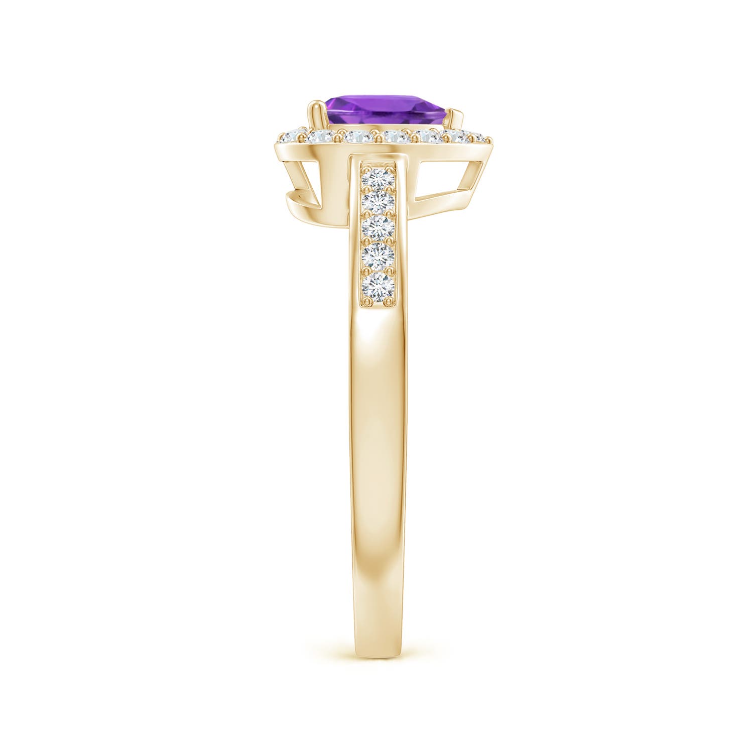 AAA - Amethyst / 0.98 CT / 14 KT Yellow Gold