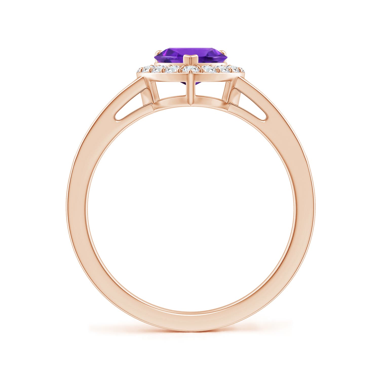 AAAA - Amethyst / 0.98 CT / 14 KT Rose Gold