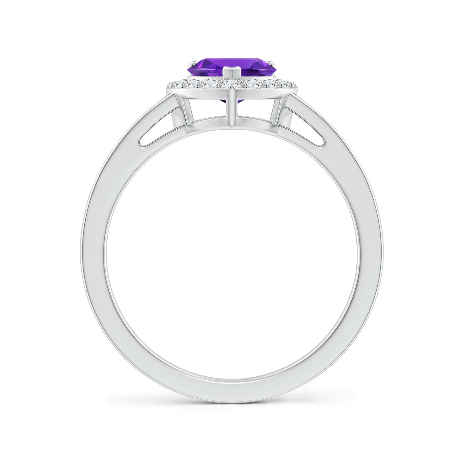 AAAA - Amethyst / 0.98 CT / 14 KT White Gold