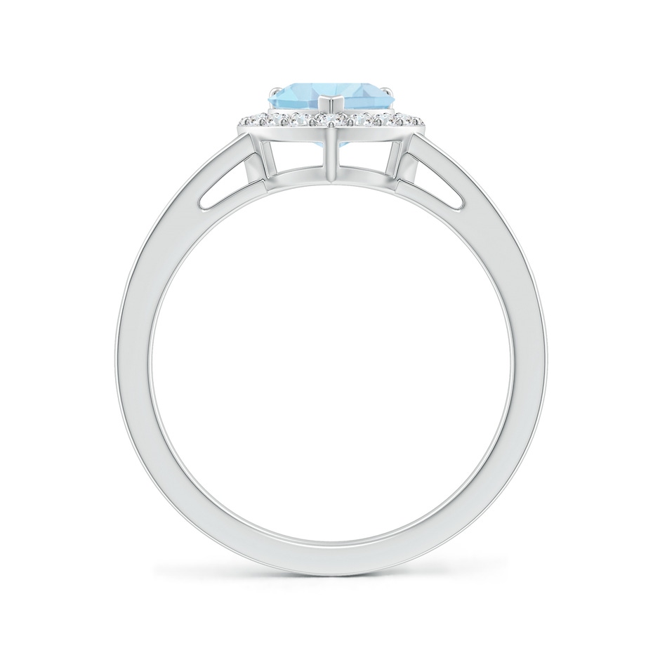 6mm AA Heart-Shaped Aquamarine Halo Ring with Diamond Accents in White Gold side-1