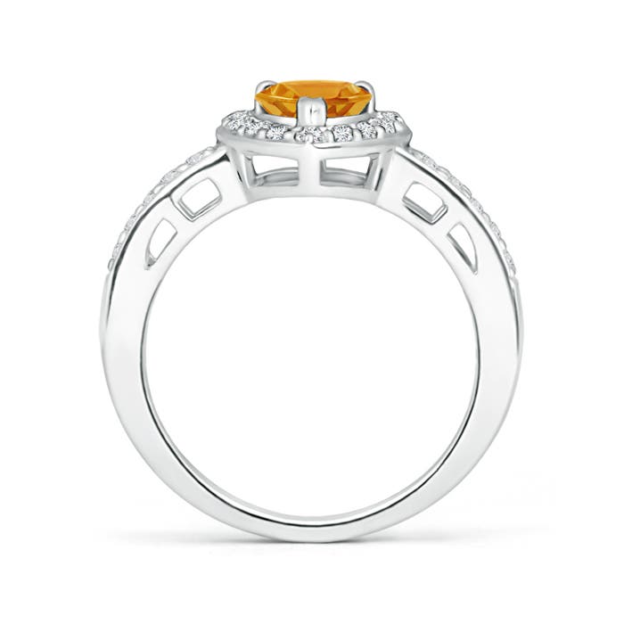 A - Citrine / 0.98 CT / 14 KT White Gold