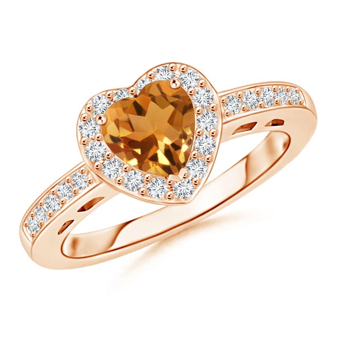 AA - Citrine / 0.98 CT / 14 KT Rose Gold