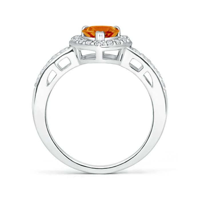 AAA - Citrine / 0.98 CT / 14 KT White Gold