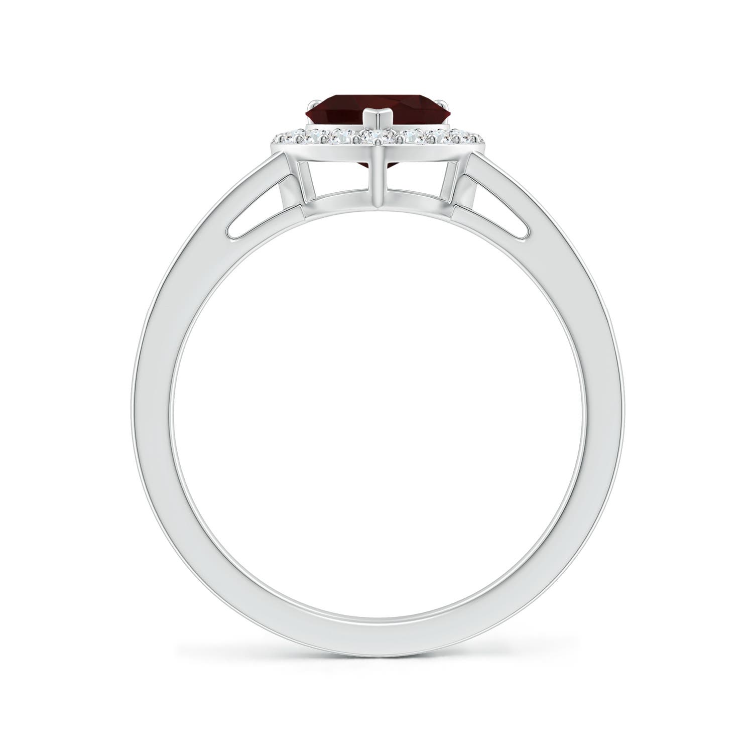 A - Garnet / 1.18 CT / 14 KT White Gold