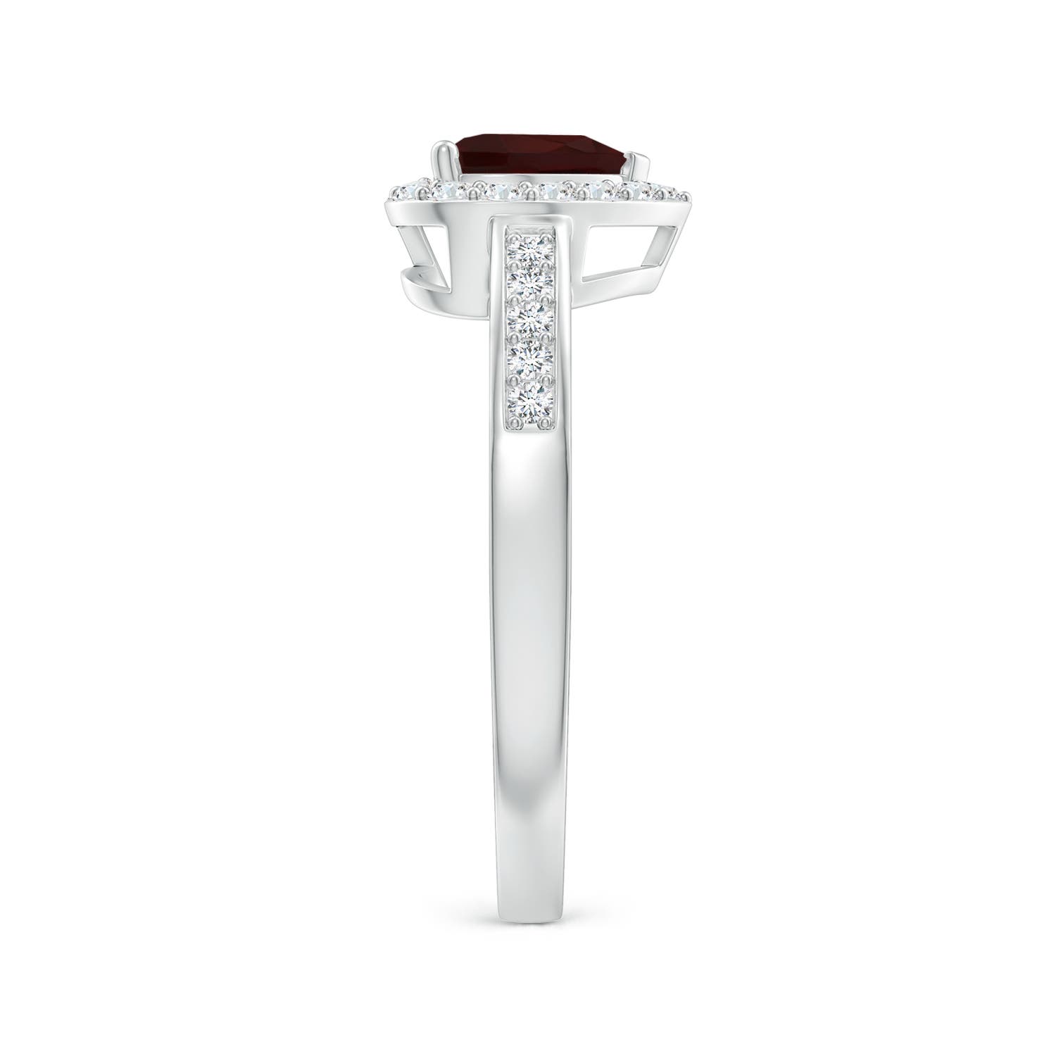 A - Garnet / 1.18 CT / 14 KT White Gold