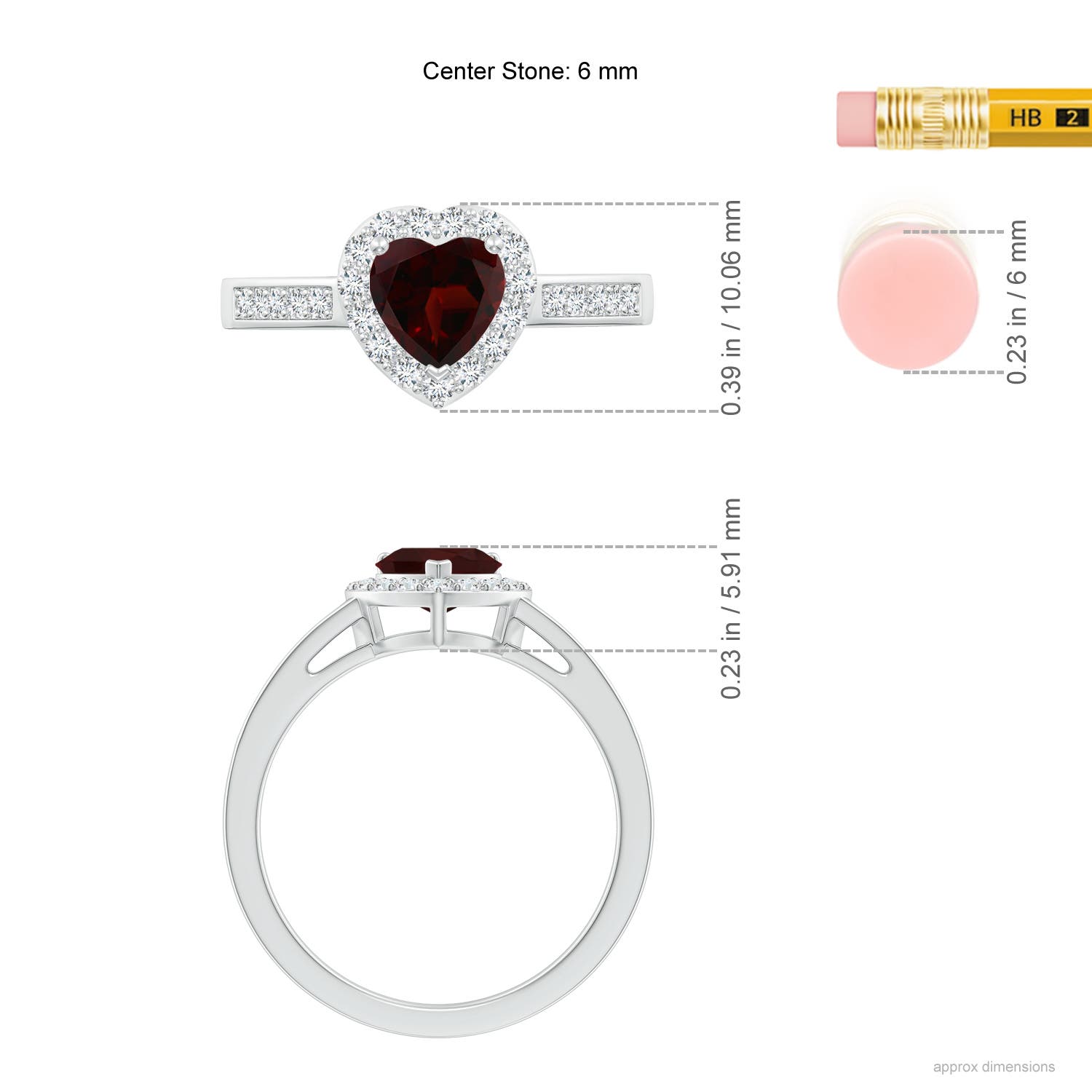 A - Garnet / 1.18 CT / 14 KT White Gold