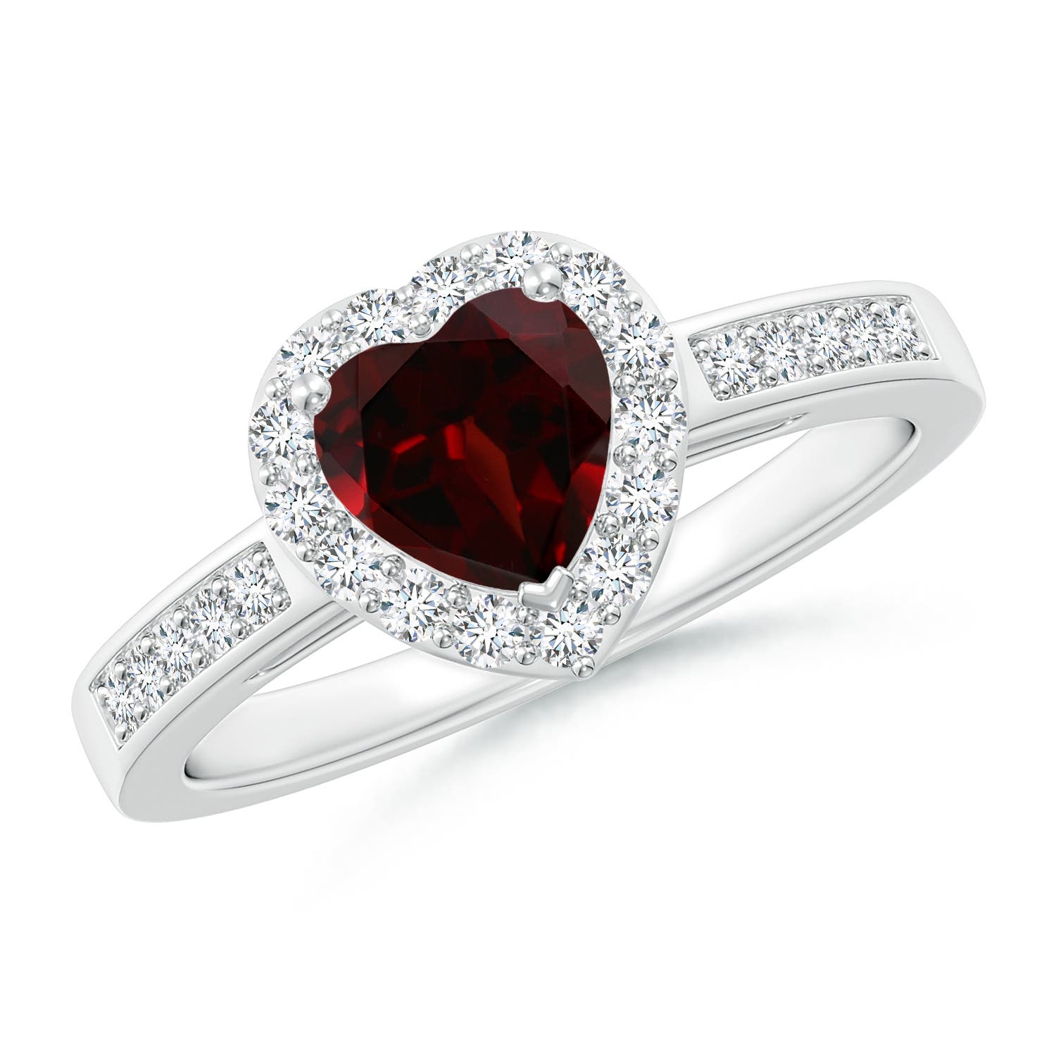 AA - Garnet / 1.18 CT / 14 KT White Gold