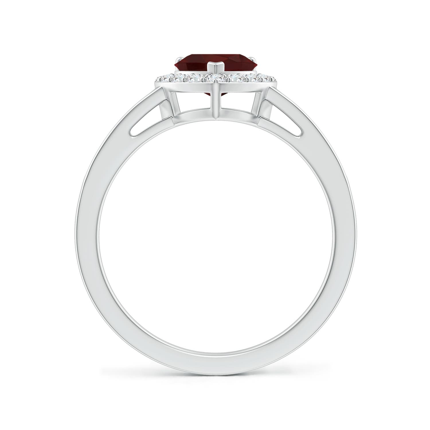 AA - Garnet / 1.18 CT / 14 KT White Gold