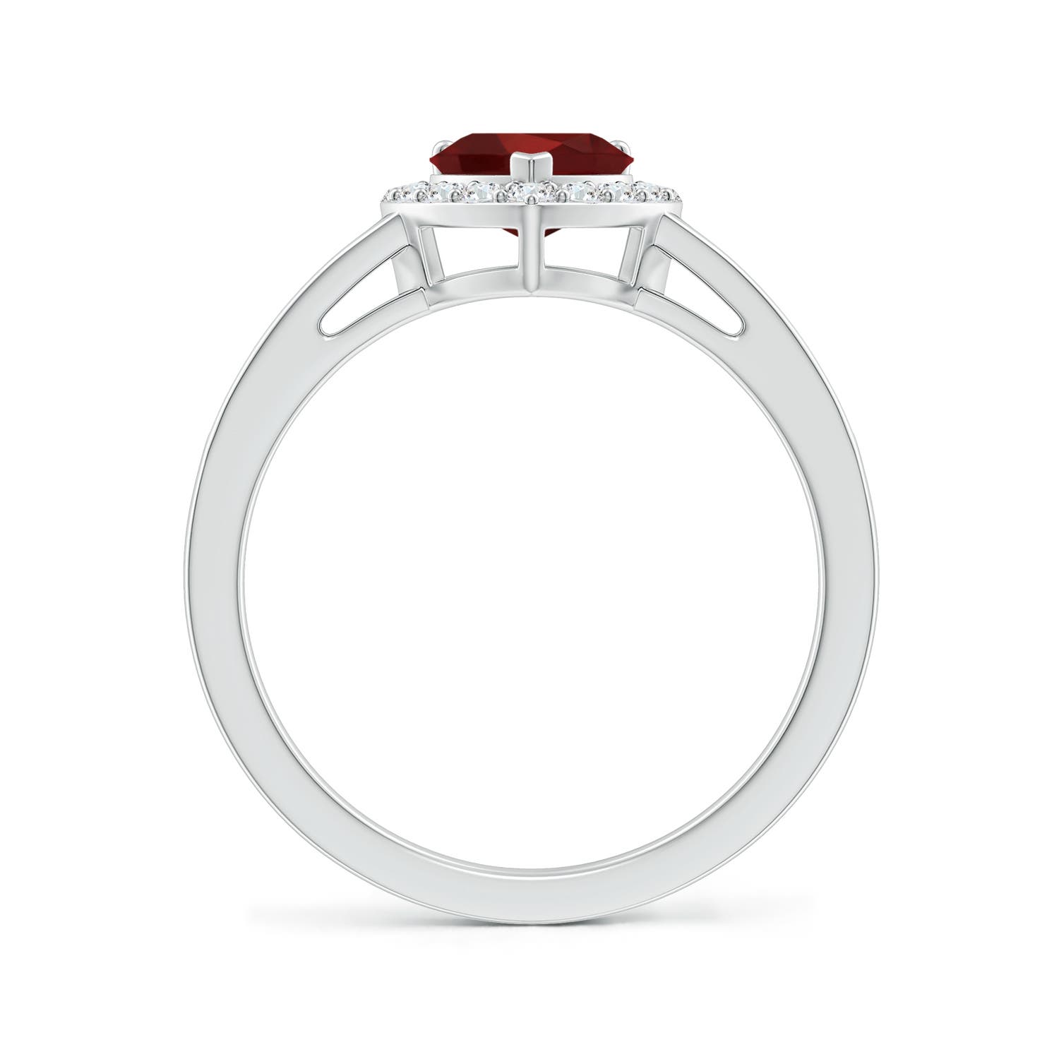 AAA - Garnet / 1.18 CT / 14 KT White Gold