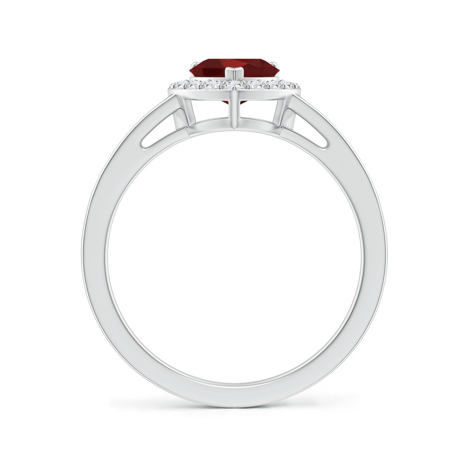 6mm AAA Heart-Shaped Garnet Halo Ring with Diamond Accents in White Gold side-1