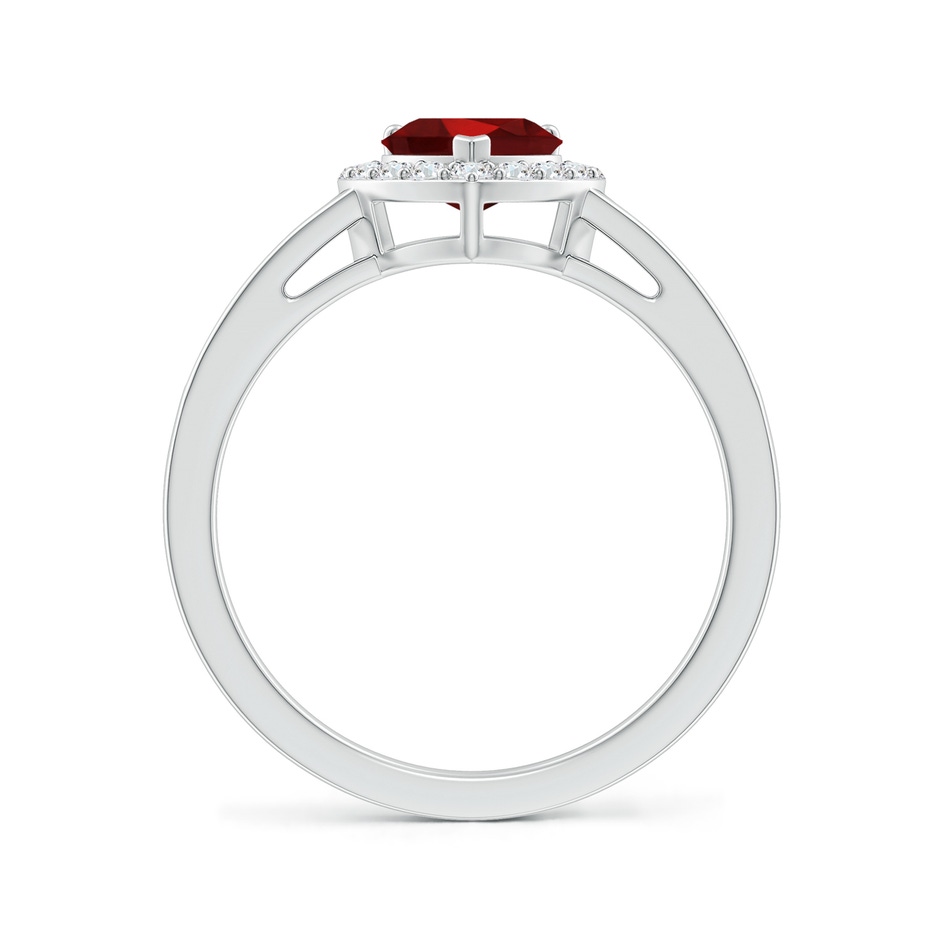 6mm AAAA Heart-Shaped Garnet Halo Ring with Diamond Accents in White Gold side-1