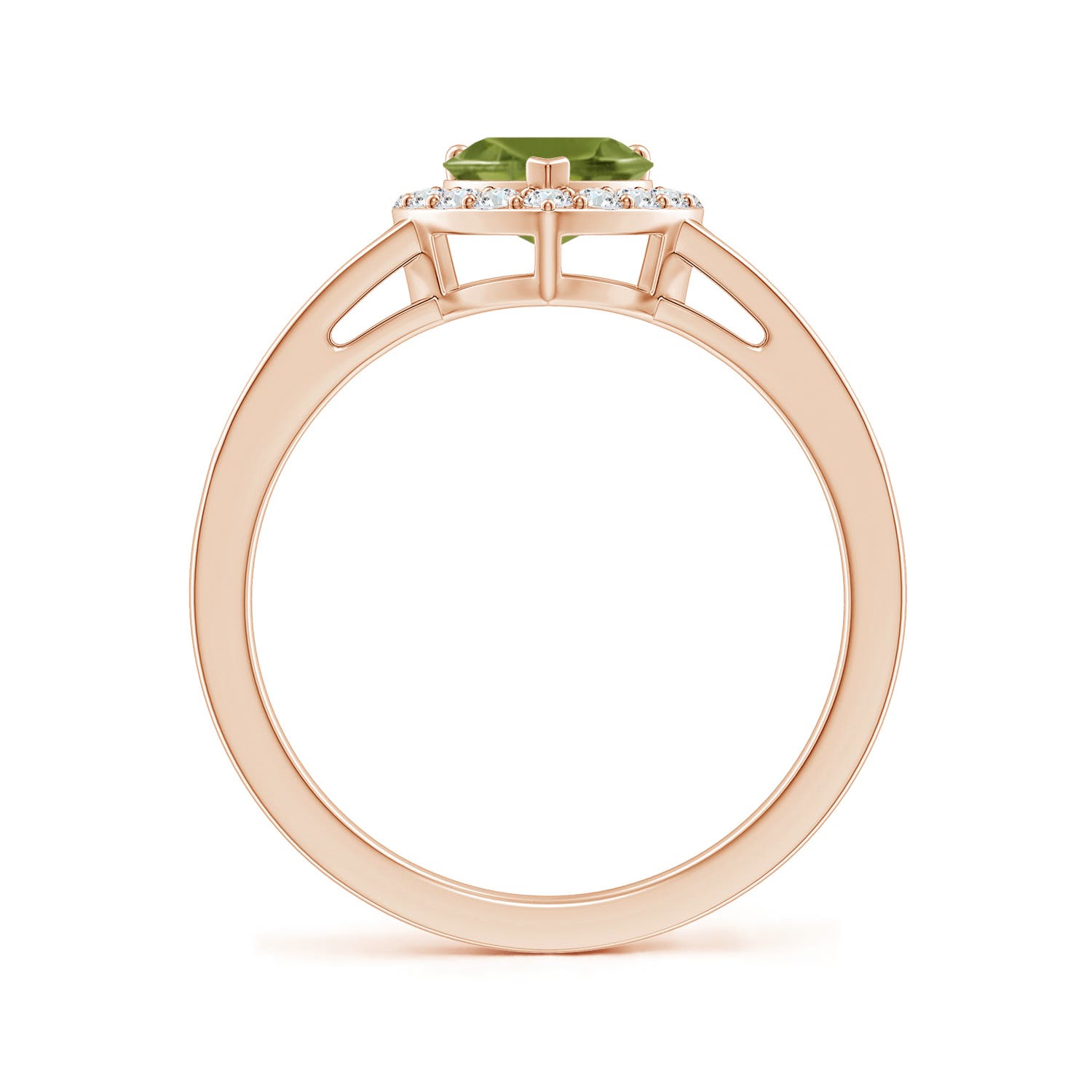 A - Peridot / 0.98 CT / 14 KT Rose Gold