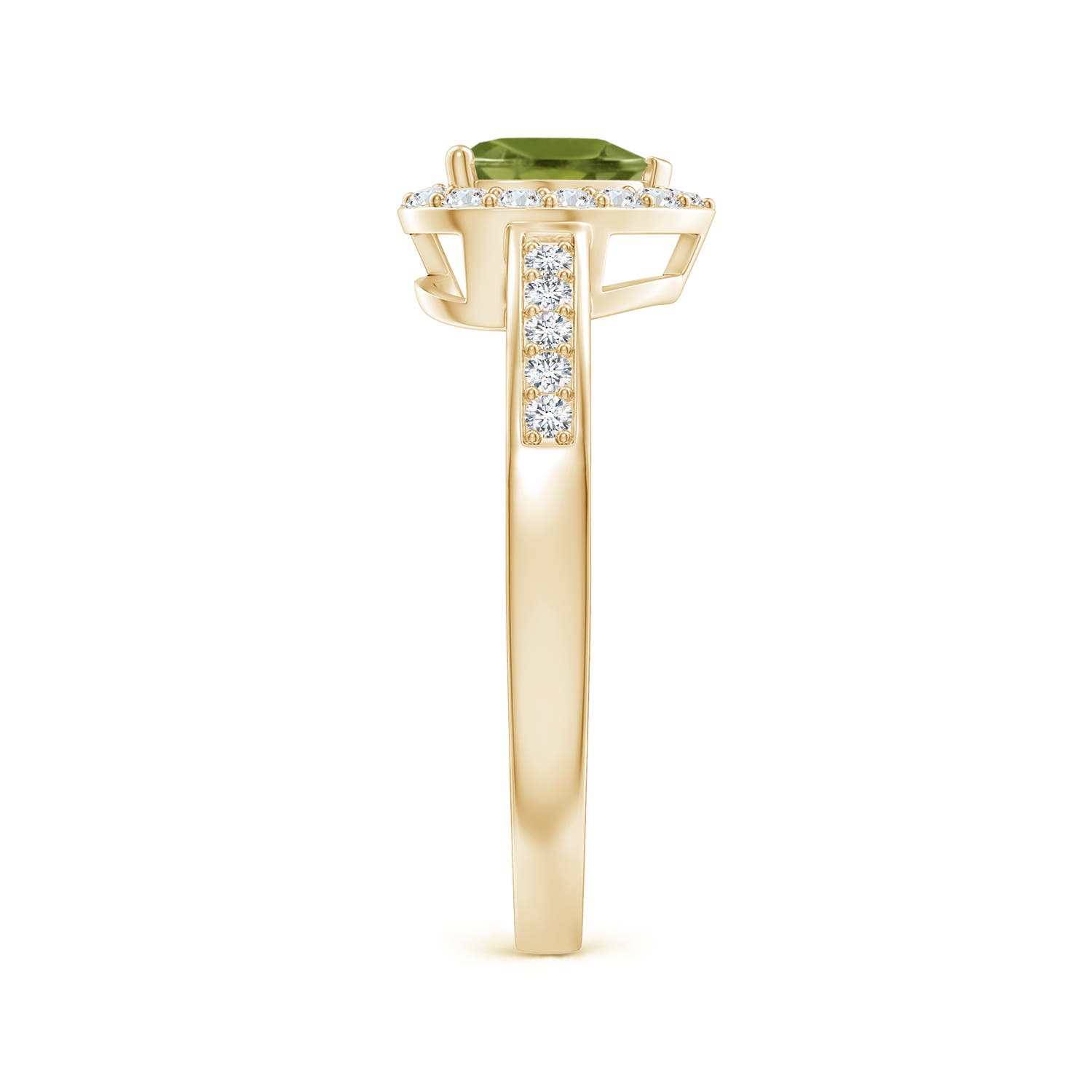 A - Peridot / 0.98 CT / 14 KT Yellow Gold