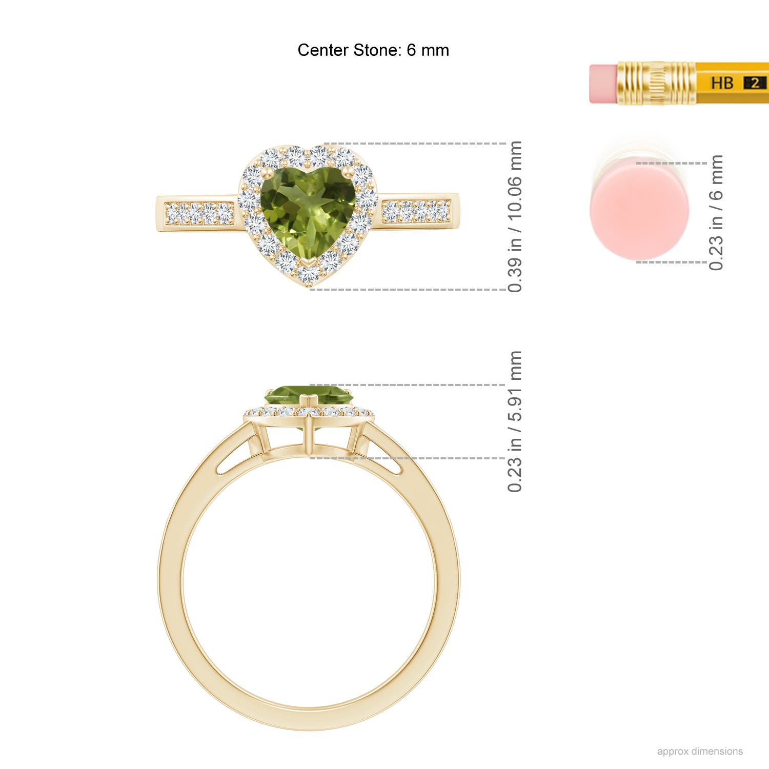 A - Peridot / 0.98 CT / 14 KT Yellow Gold