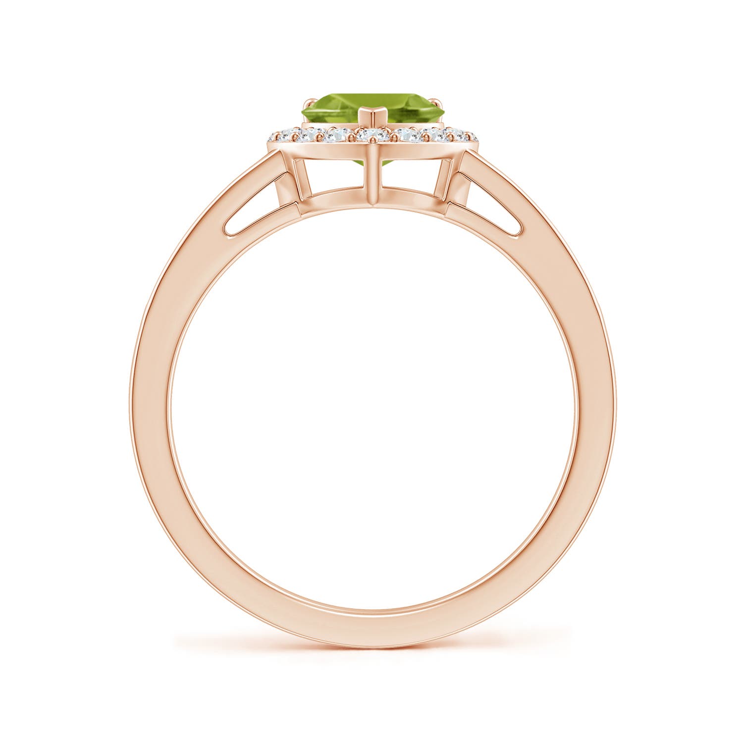 AA - Peridot / 0.98 CT / 14 KT Rose Gold