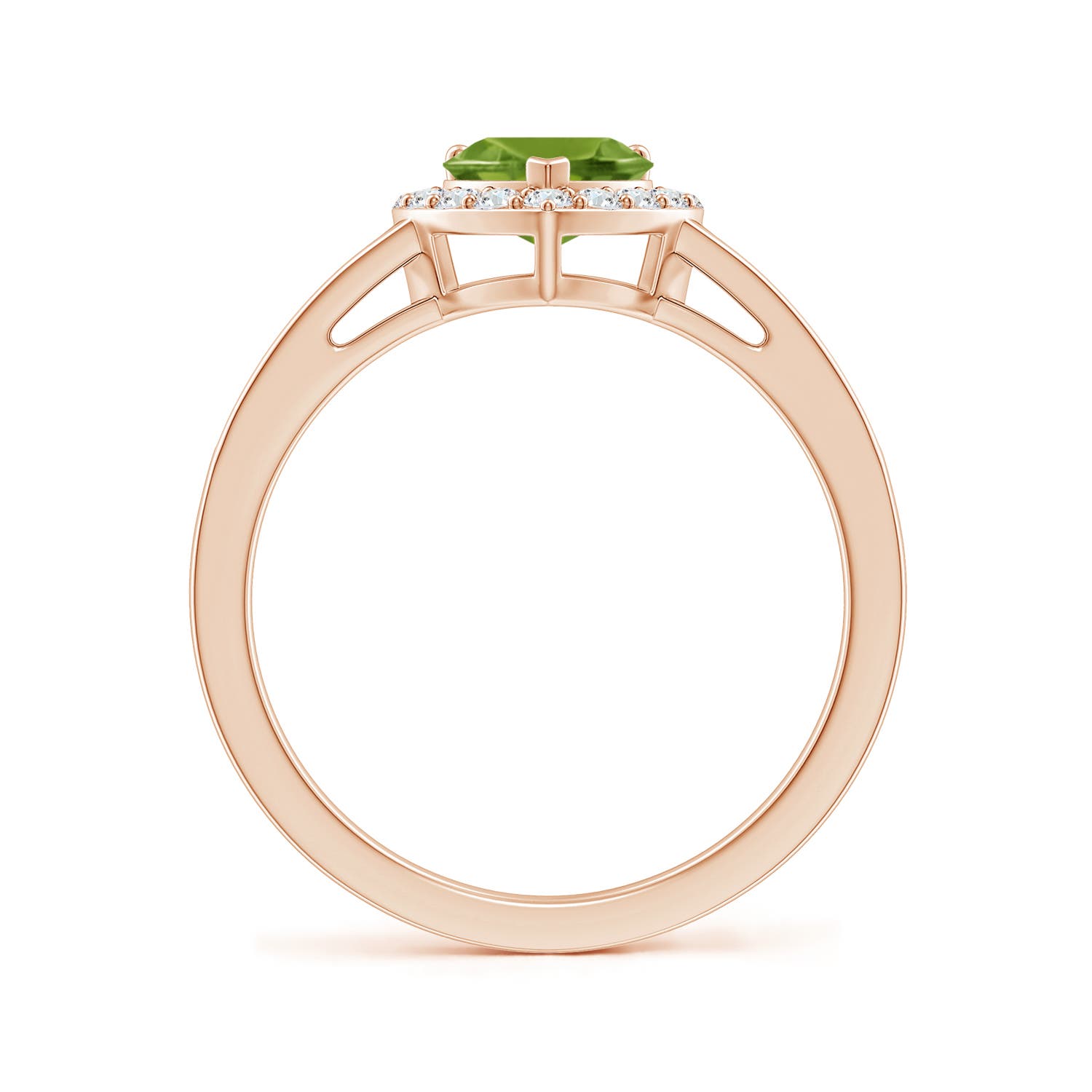 AAA - Peridot / 0.98 CT / 14 KT Rose Gold