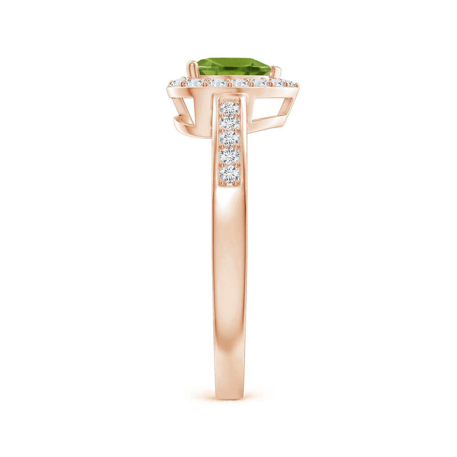 AAA - Peridot / 0.98 CT / 14 KT Rose Gold