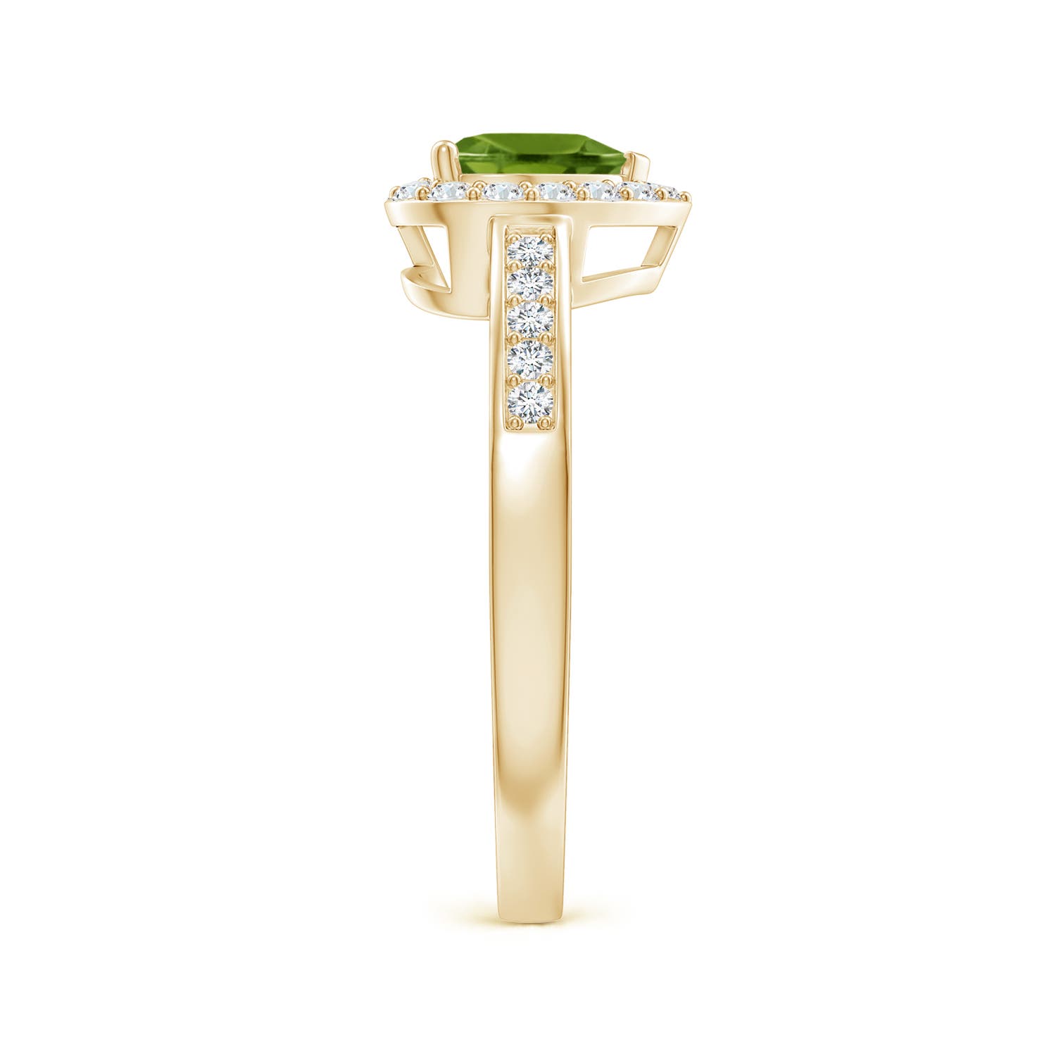 AAAA - Peridot / 0.98 CT / 14 KT Yellow Gold