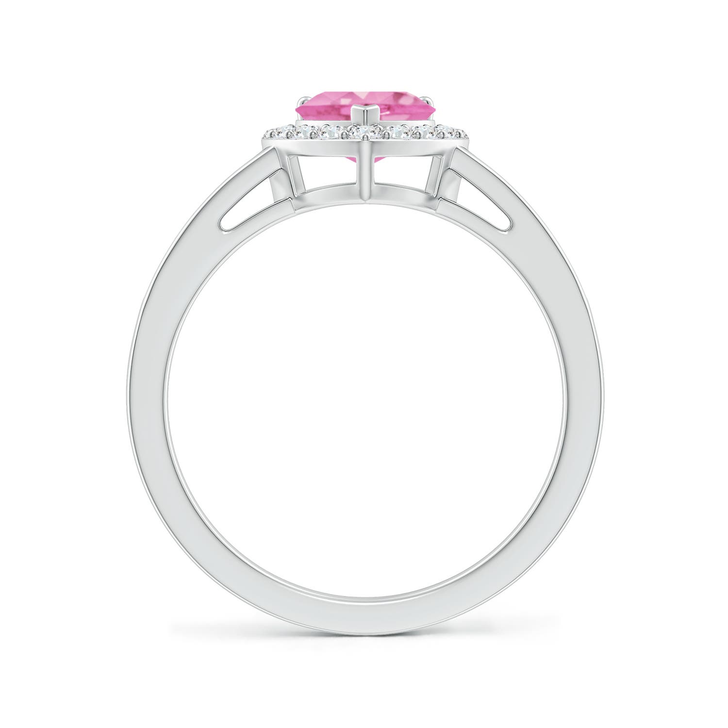 A - Pink Sapphire / 1.08 CT / 14 KT White Gold