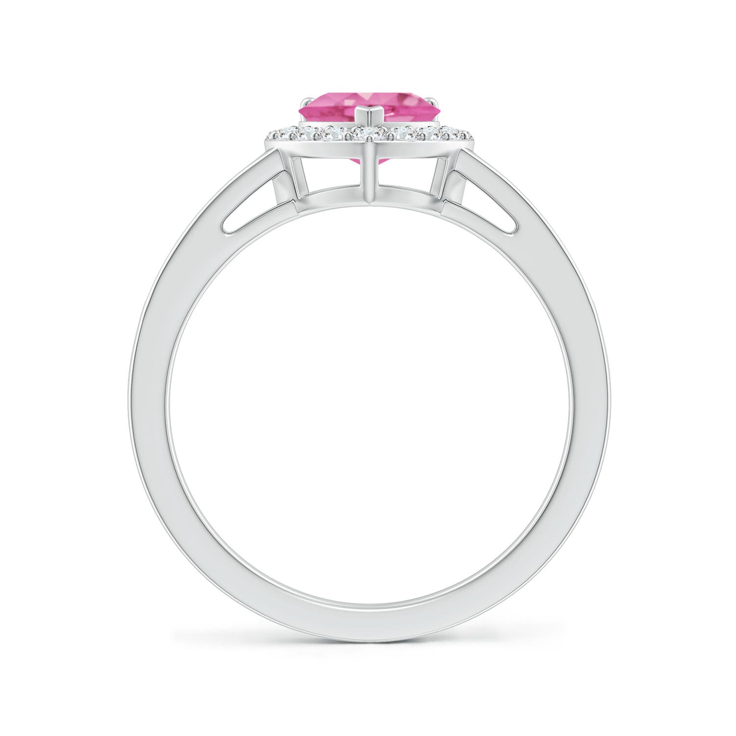 AA - Pink Sapphire / 1.08 CT / 14 KT White Gold