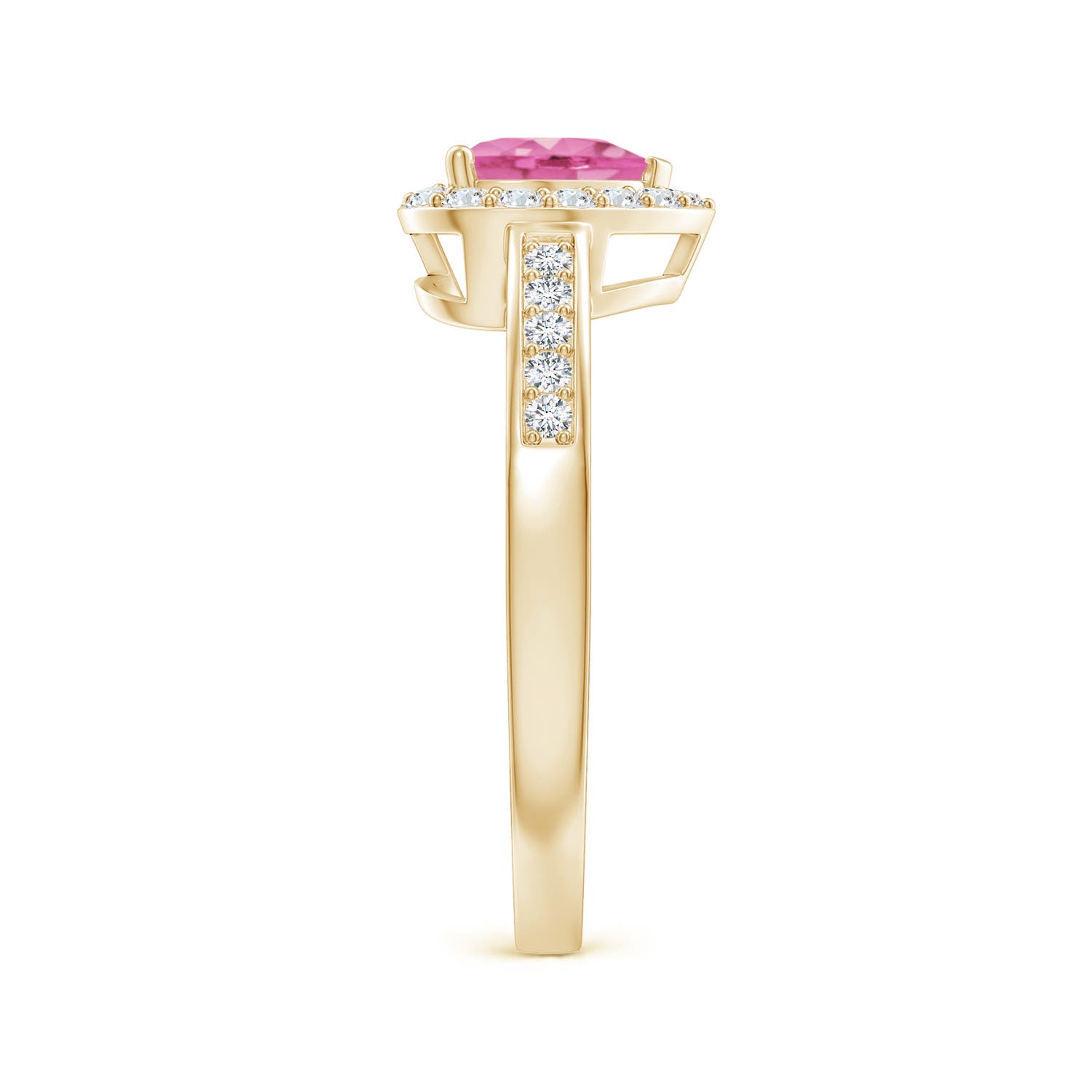 AA - Pink Sapphire / 1.08 CT / 14 KT Yellow Gold