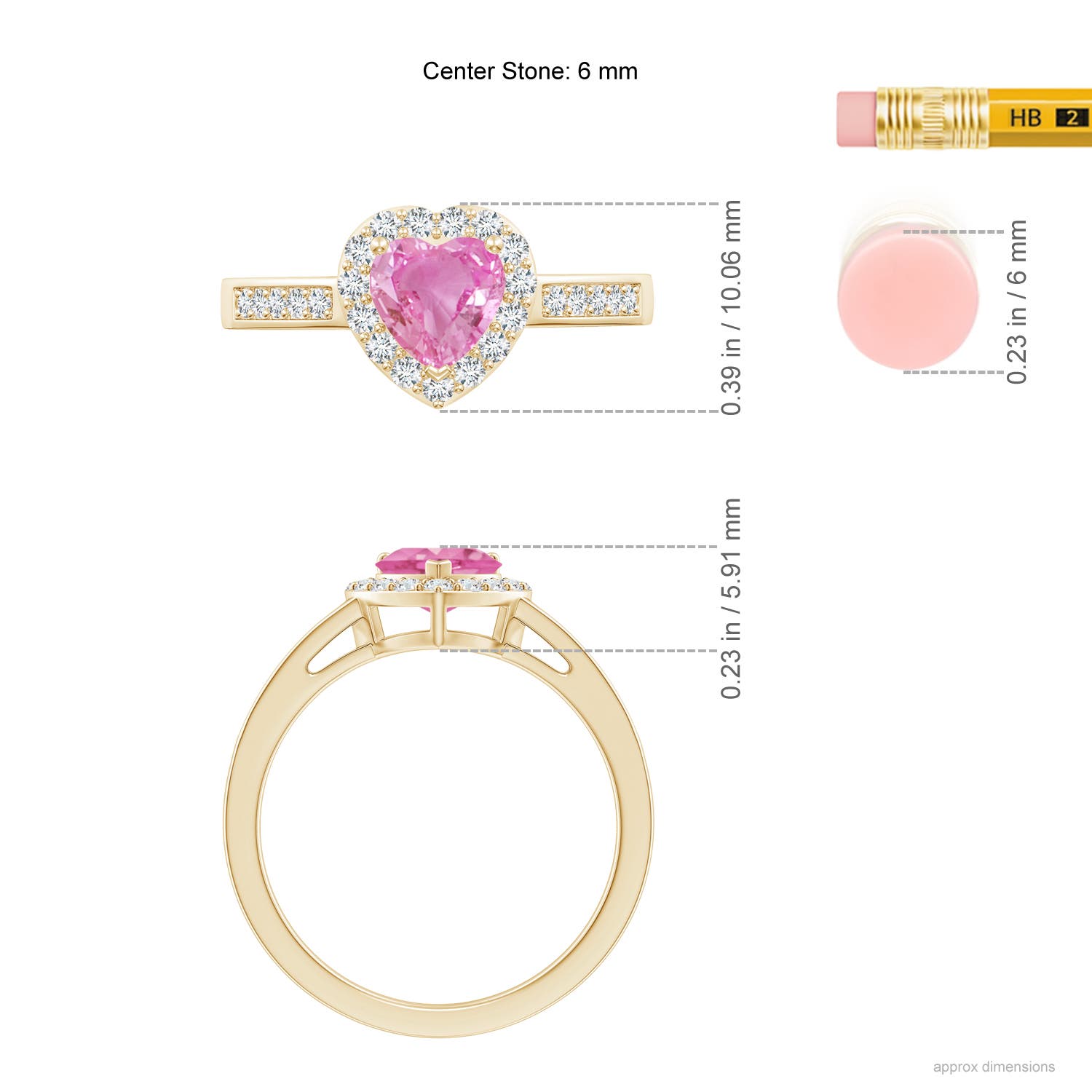 AA - Pink Sapphire / 1.08 CT / 14 KT Yellow Gold