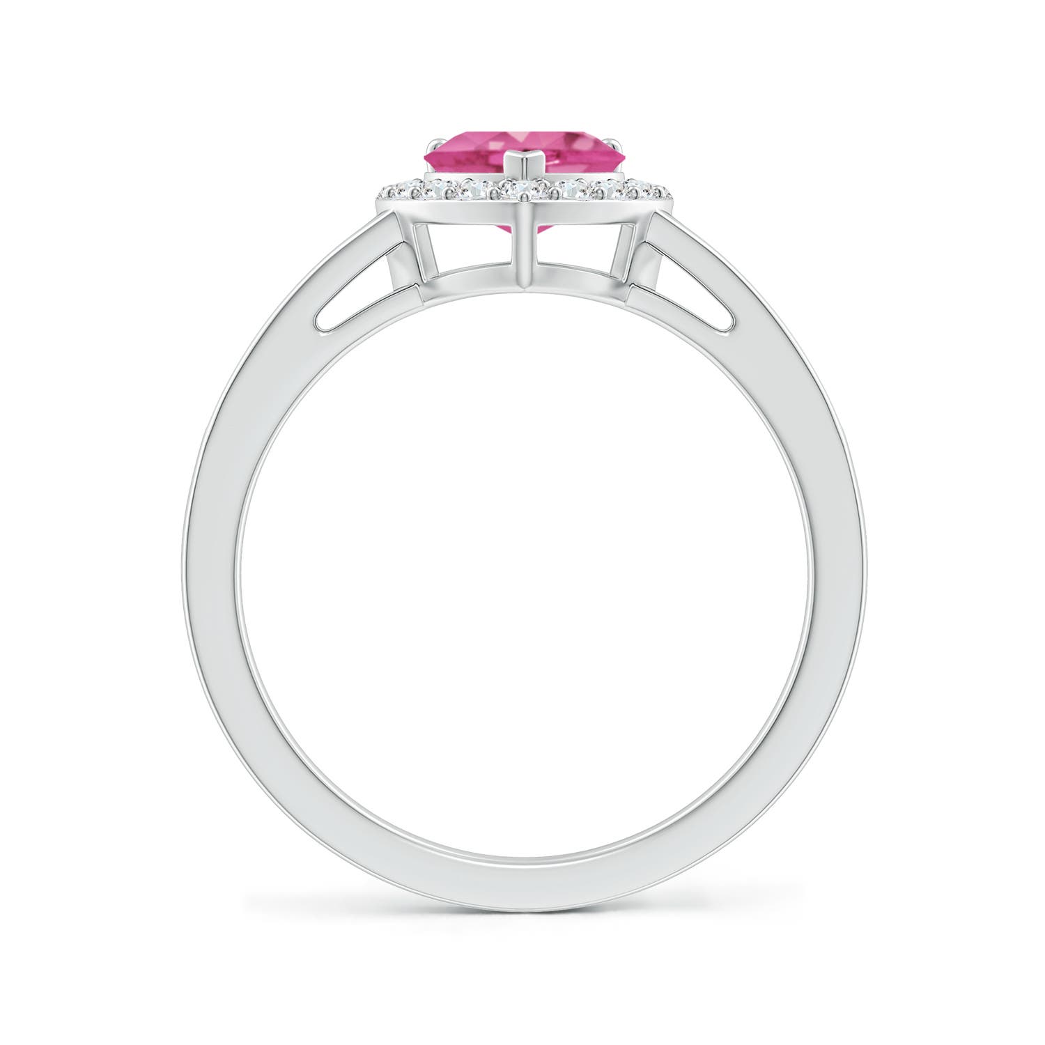 AAA - Pink Sapphire / 1.08 CT / 14 KT White Gold